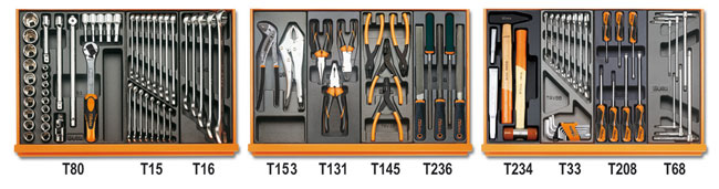 Levně Sada modulů - 98 ks nářadí pro servis a údržbu, 3 plastové moduly - Beta Tools