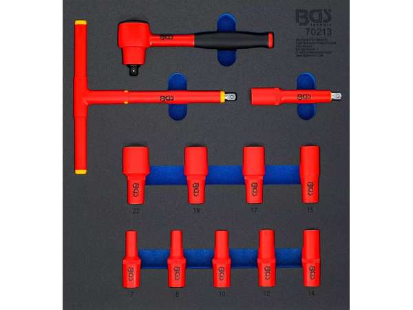 Levně BGS Technic BGS 70213 Nářaďový modul 2/3: Nástrčné klíče 3/8" 7 ÷ 22 mm (Sada 12 dílů)