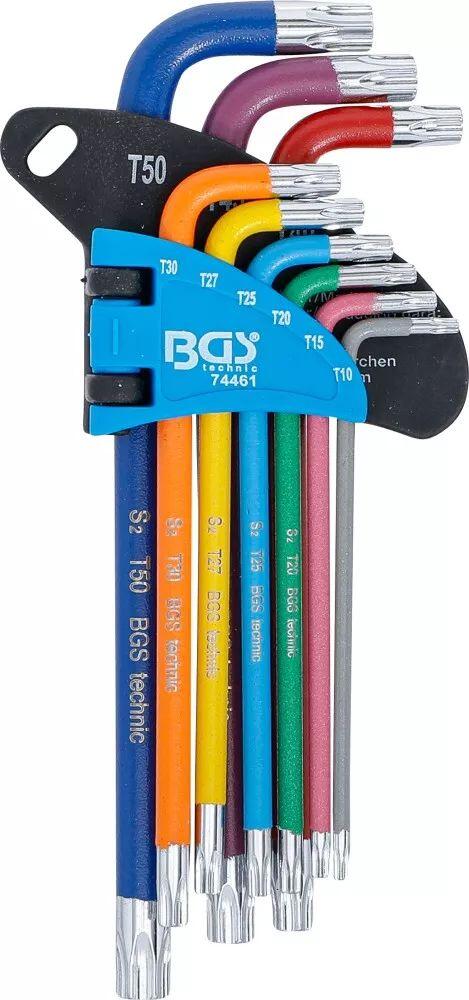 BGS Technic BGS 74461 Zástrčné klíče T-profil (pro TORX) T10 ÷ T50 BGS1074461 Vícebarevné