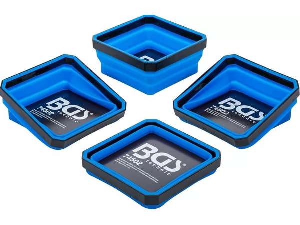 BGS Technic BGS 74502 Magnetické skládací misky - silikonové (Sada 4 dílů)