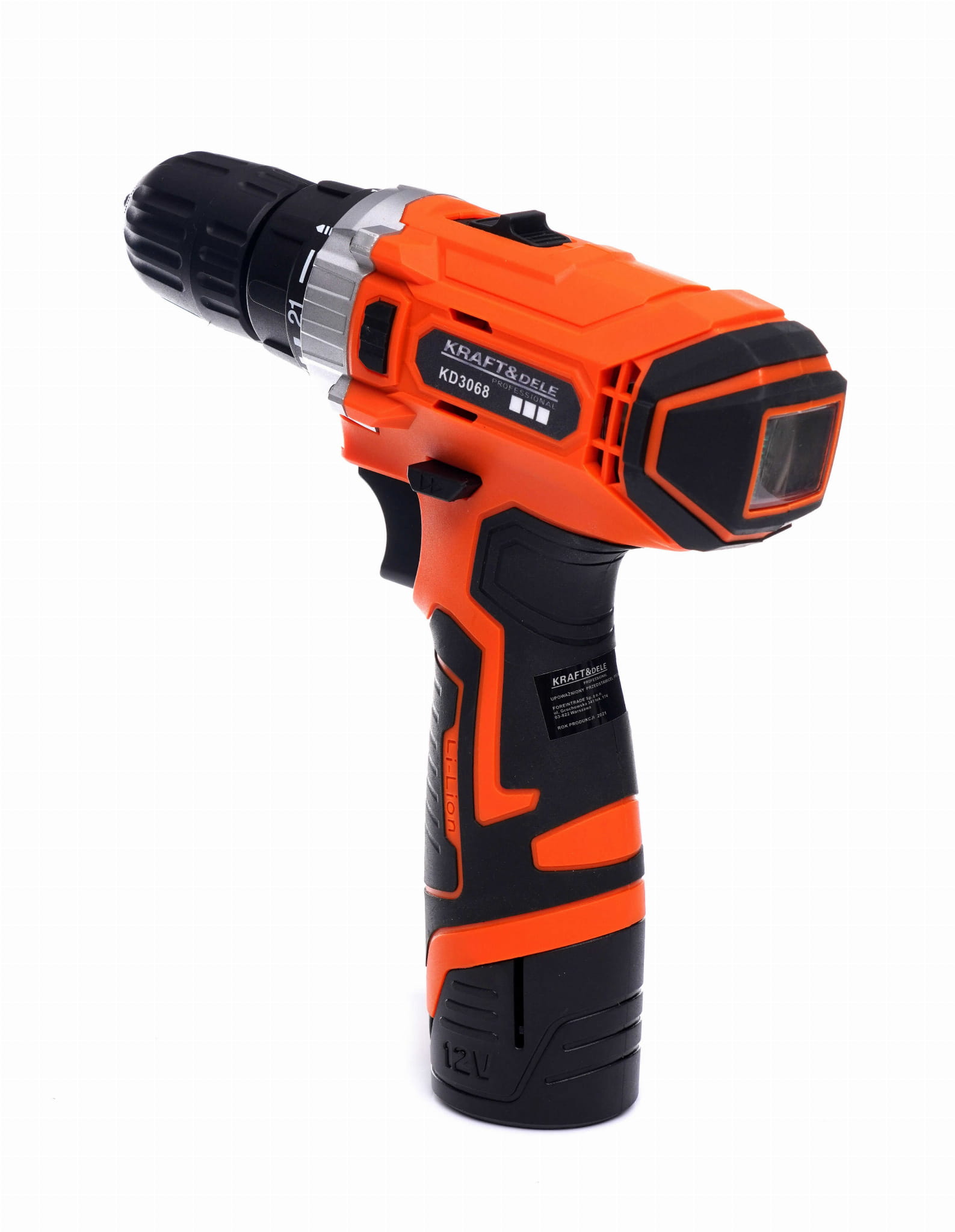 Akumulátorová vrtačka 12 V Li-ion s LCD displejem KD3068