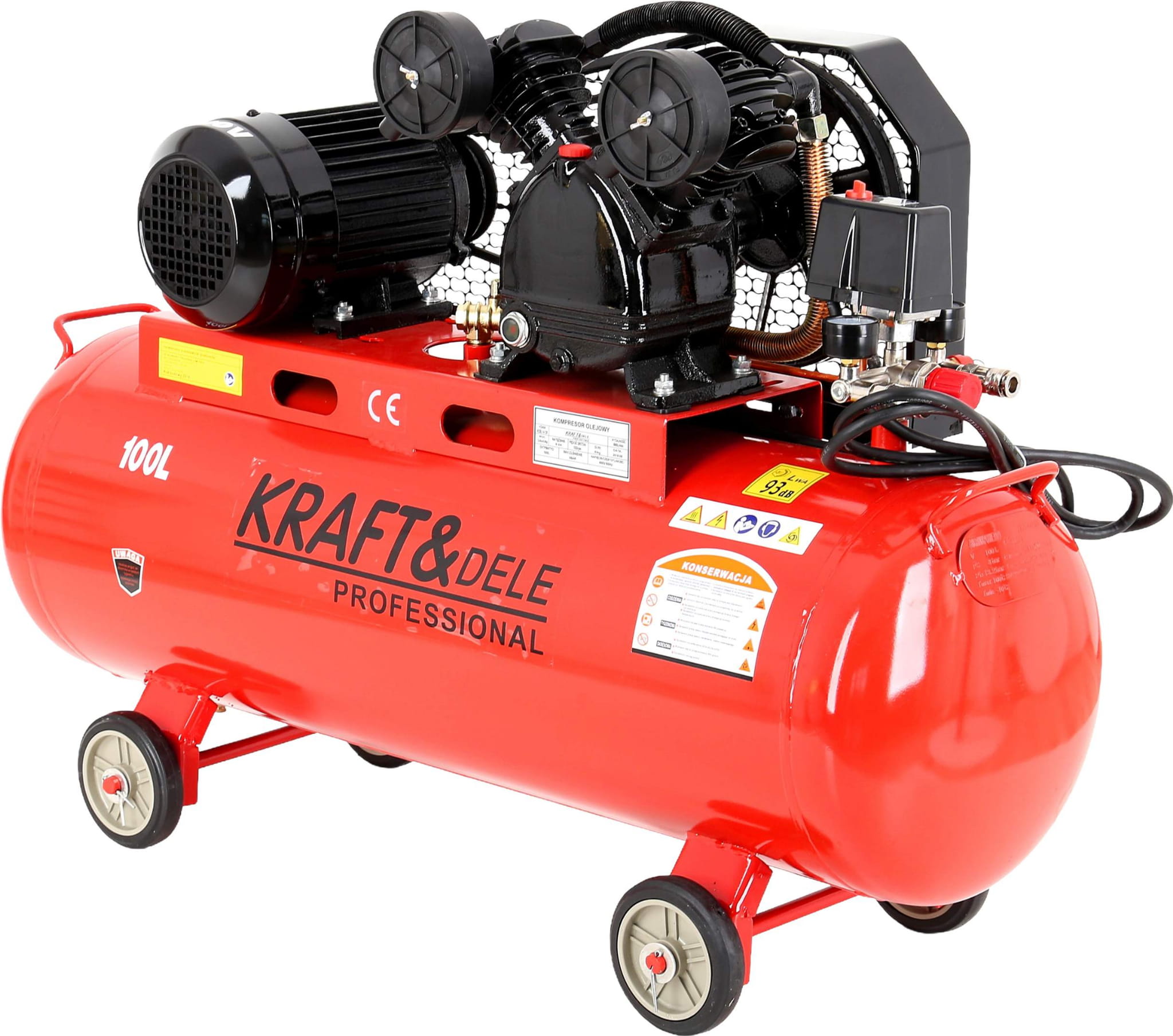 Olejový kompresor 100 l, 400 V KD404