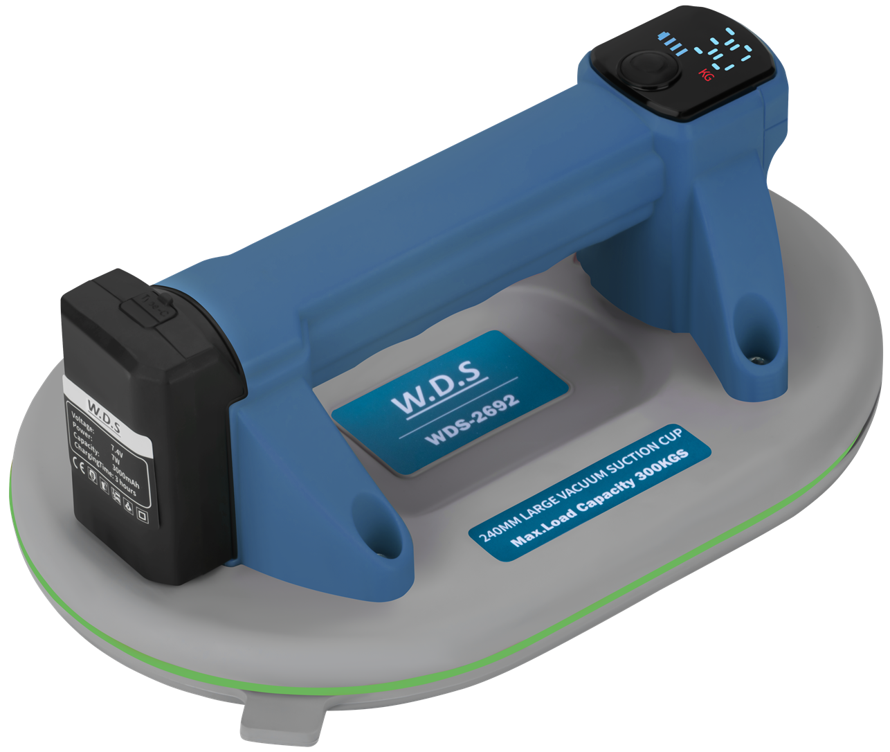 Akumulátorová přísavka 240 mm, nosnost 300 kg, USB-C WDS2692