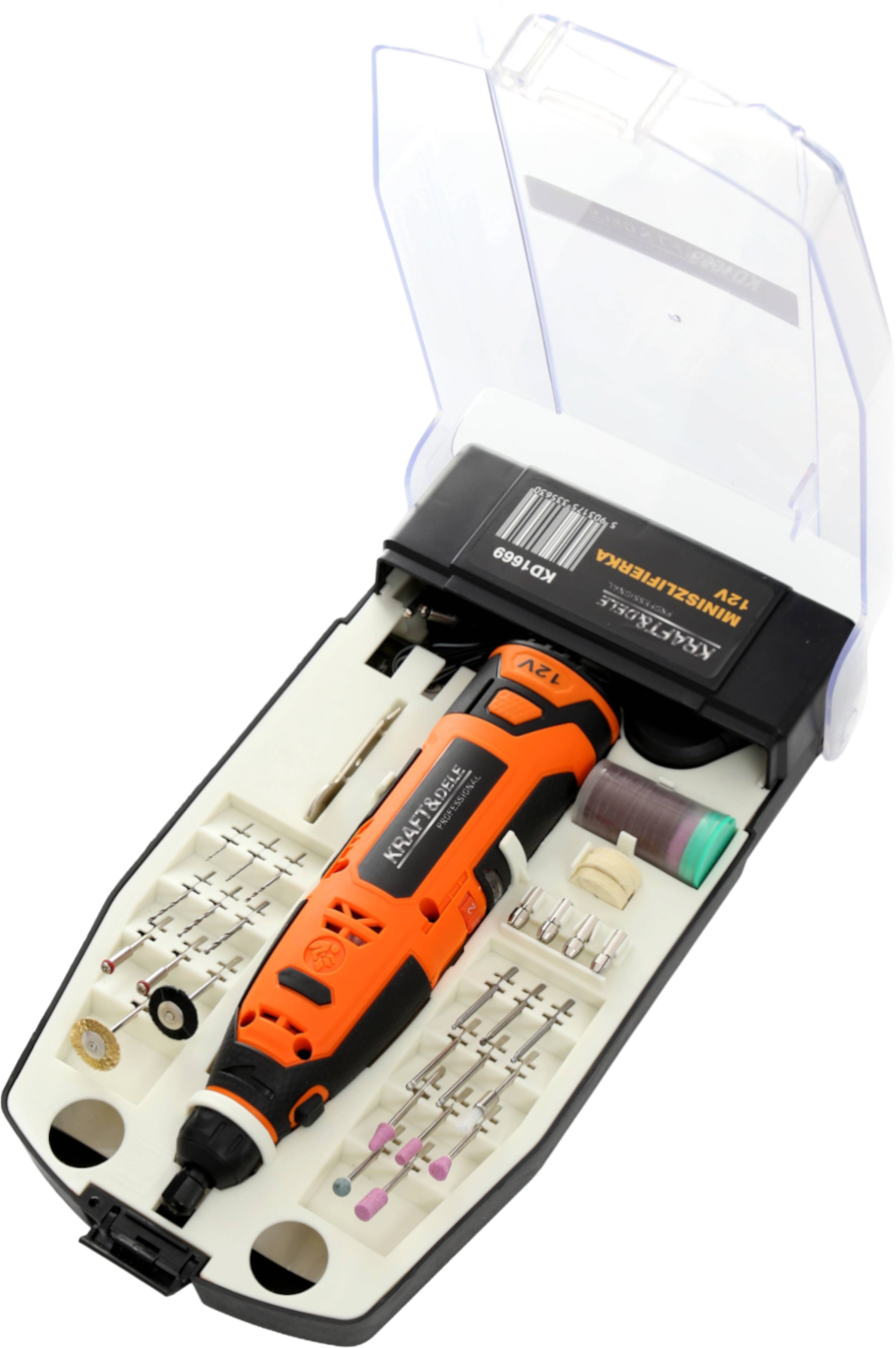 Mini bruska 12 V + příslušenství KD1669