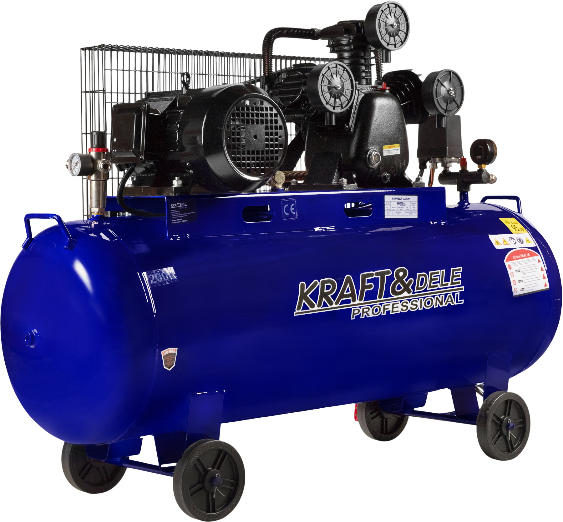 Olejový kompresor 200 l, 4100 W, 650 l/min KD4059