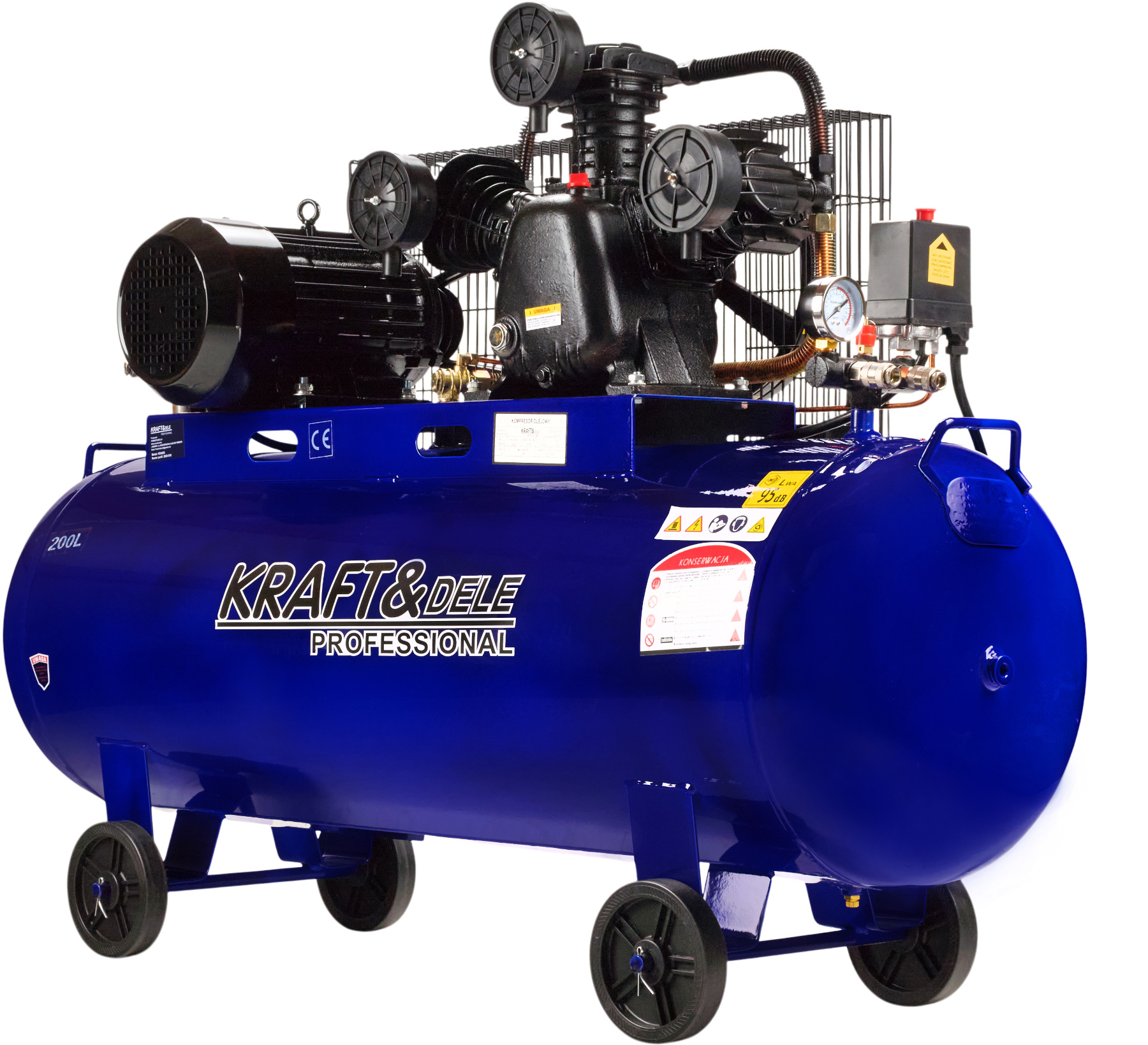 Olejový kompresor 200 l, 4100 W, 650 l/min KD4059