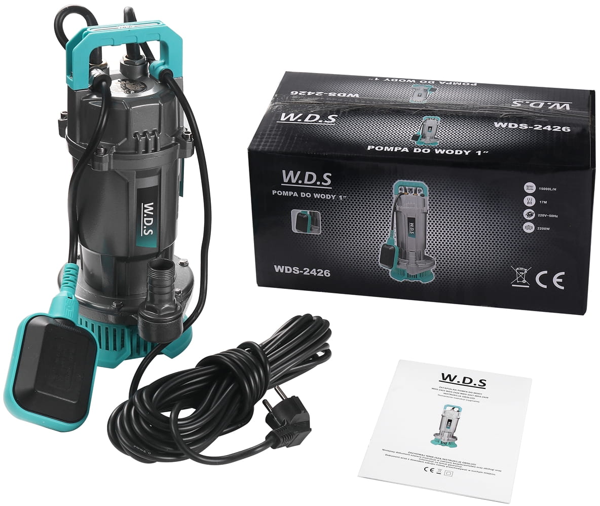 Vodní čerpadlo 2200 W, 1", 15 000 l/h + plovák WDS2426