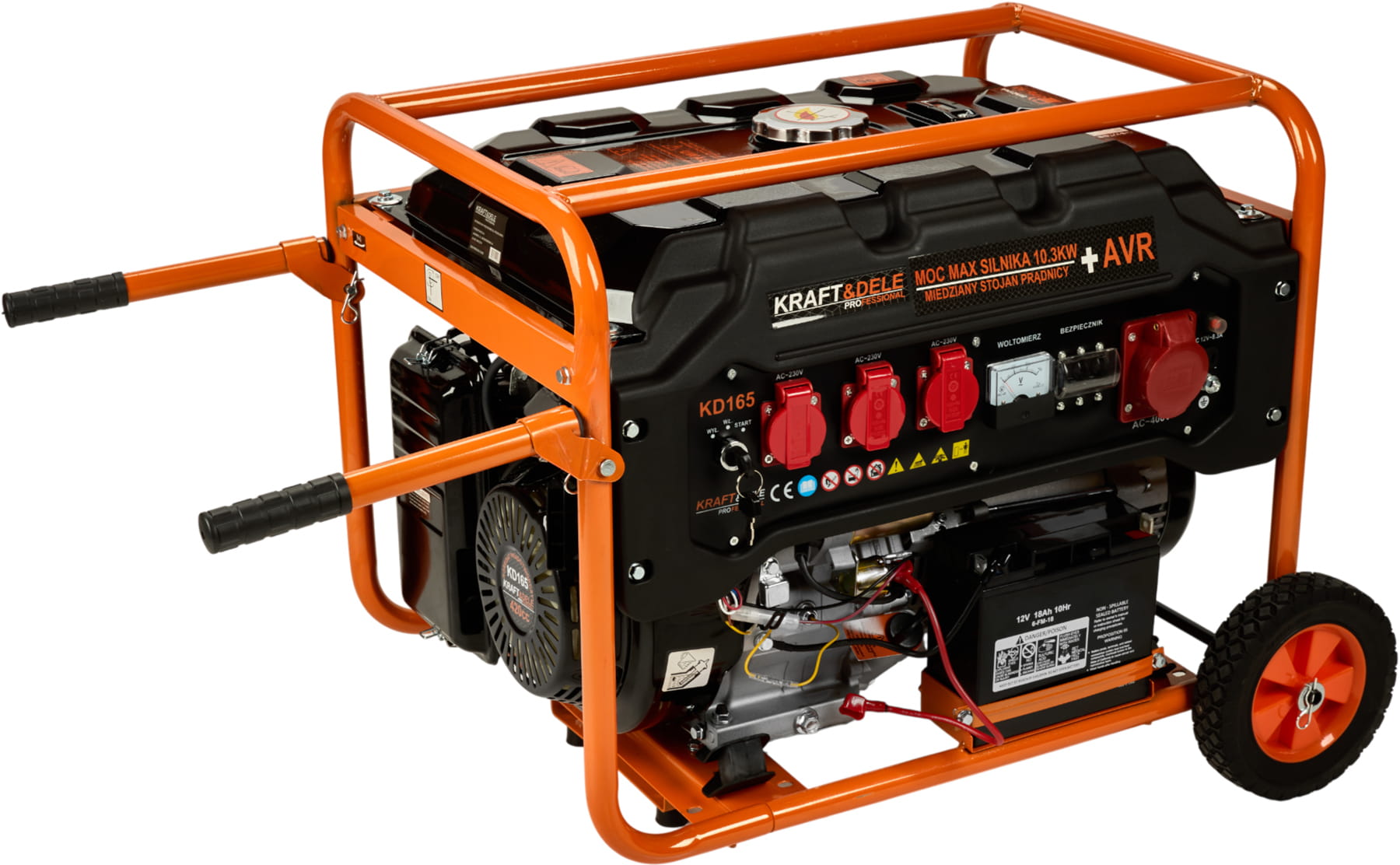 KRAFT&DELE KD165 Třífázový generátor 400 V/230 V/12 V, 5500 W