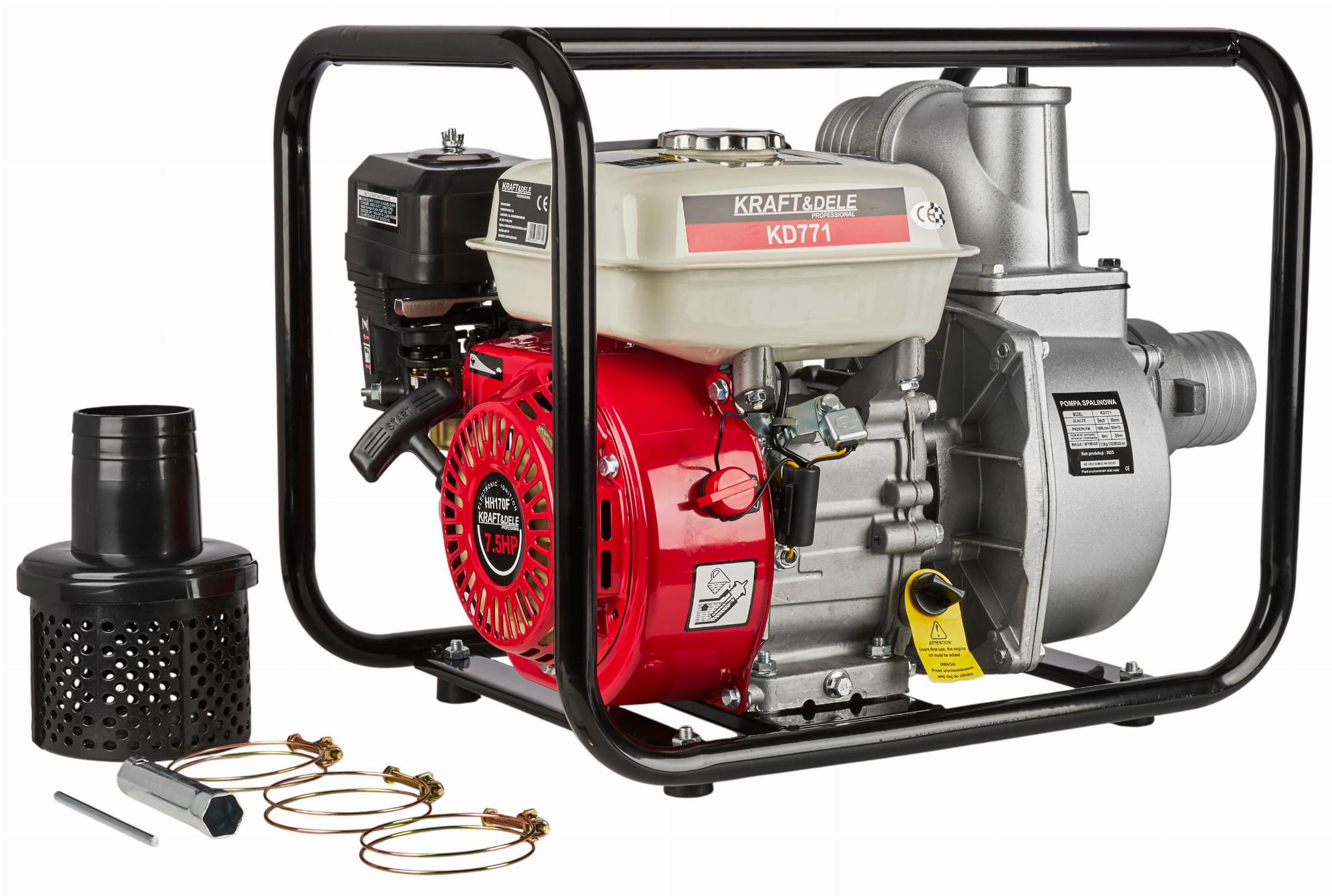 Motorové čerpadlo, benzínové čerpadlo 3" na vodu, 1000 l/min KD771