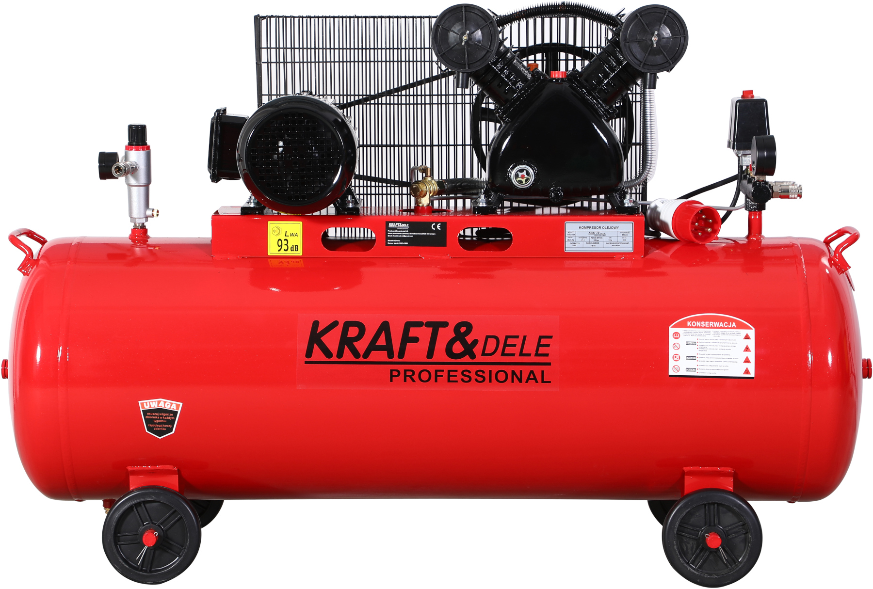 KRAFT&DELE KD1473 Olejový kompresor 3.8 kW, 200 l + odlučovač