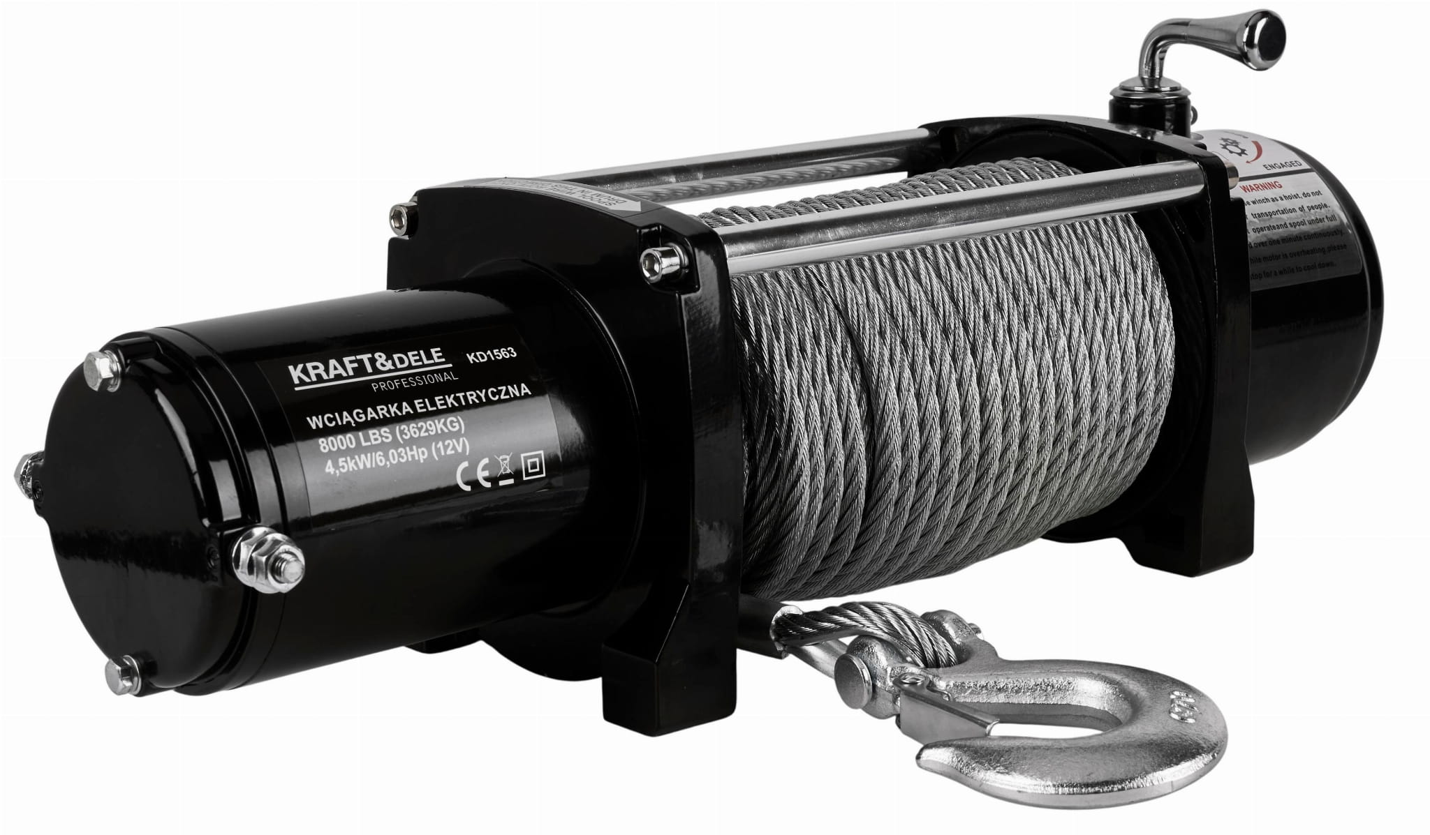 KRAFT&DELE Elektrický naviják 8000 lb 12 V KD1563
