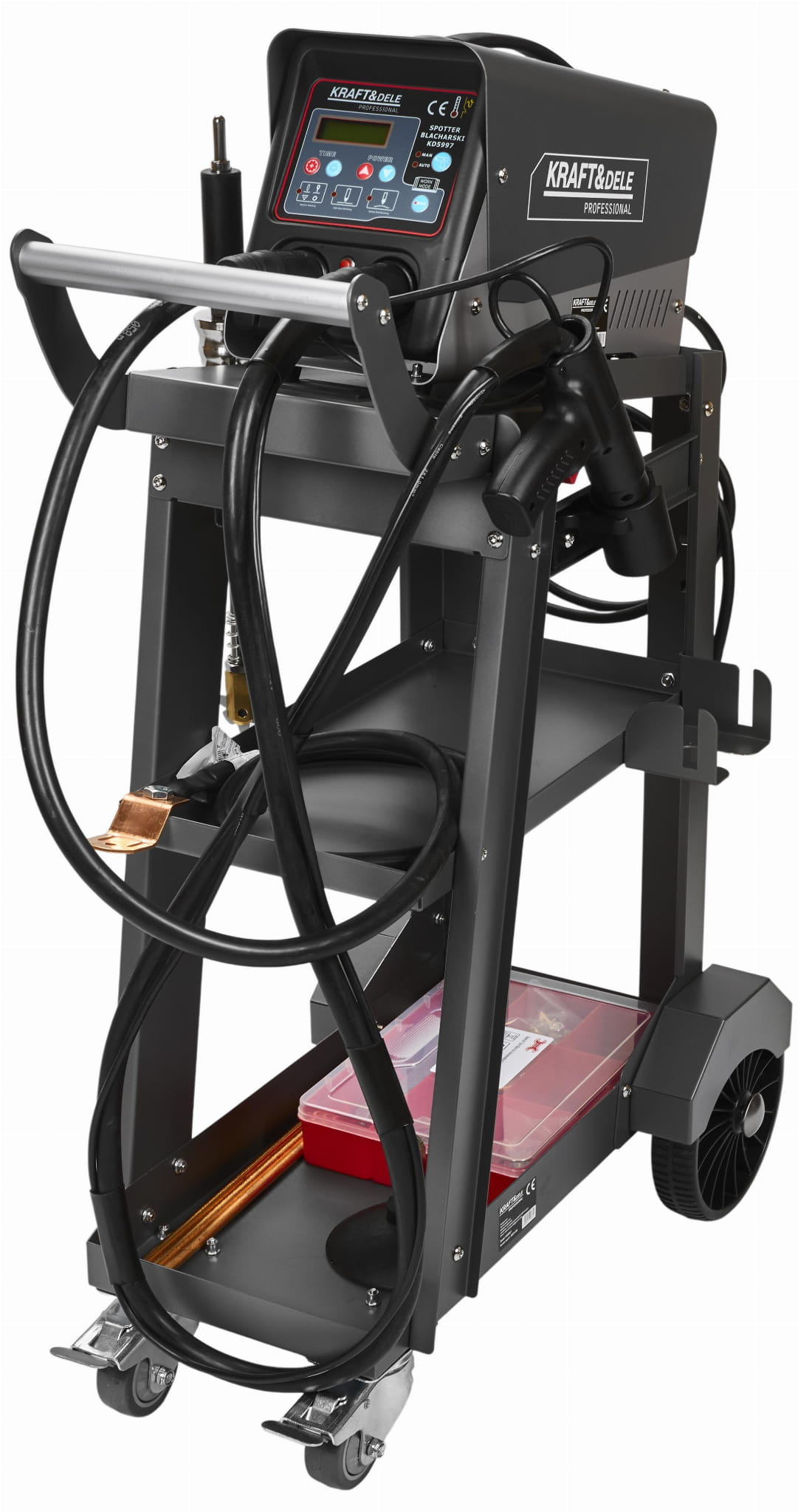 Karosářský spotter s vozíkem + příslušenství KD5997_2K