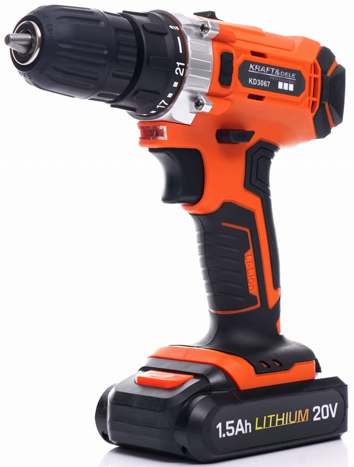 KRAFT&DELE Akumulátorová vrtačka s šroubovákem 20 V Li-ion s LCD displejem KD3067