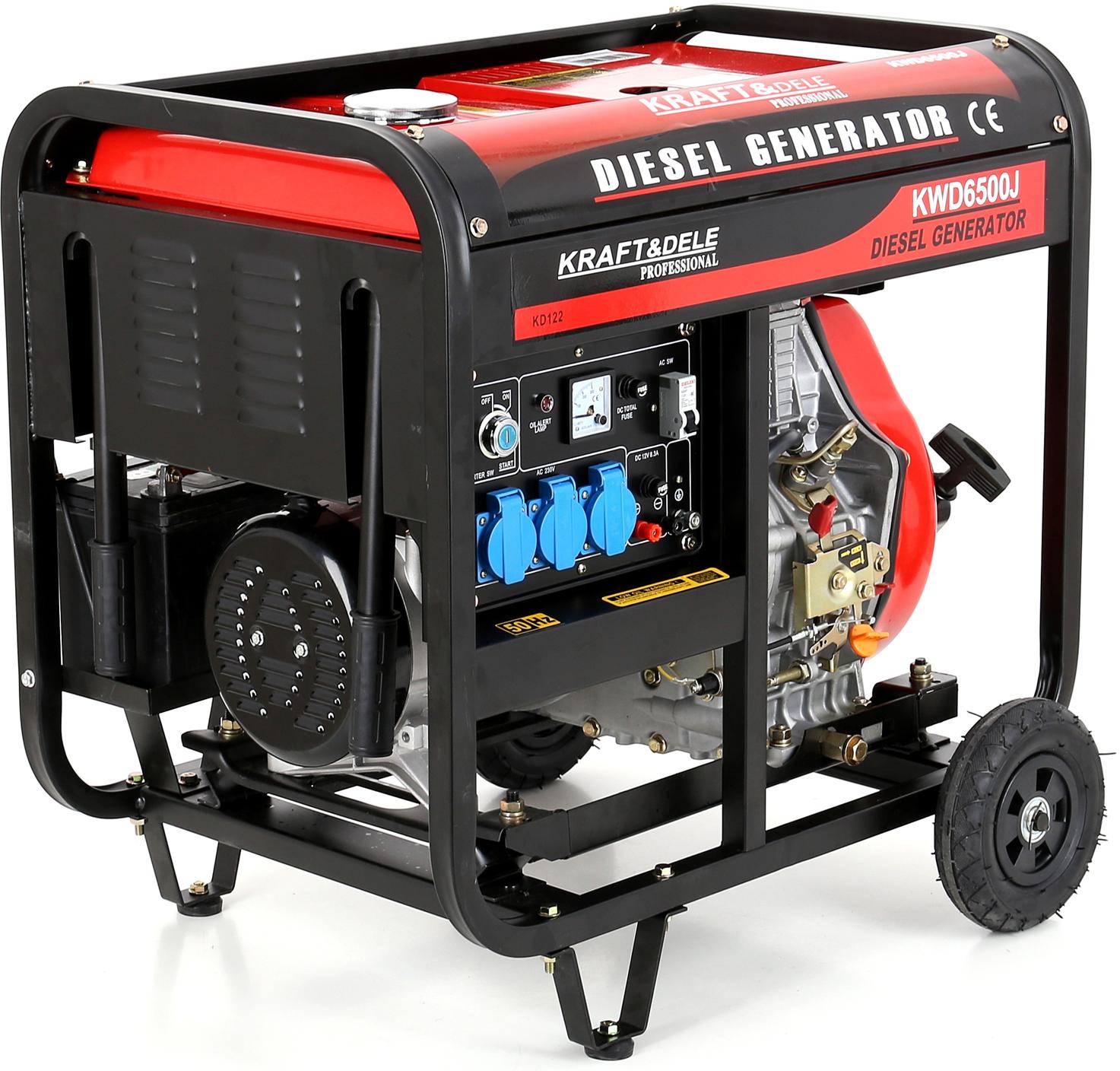 Dieselový generátor 6500 W, 12/230 V KD122