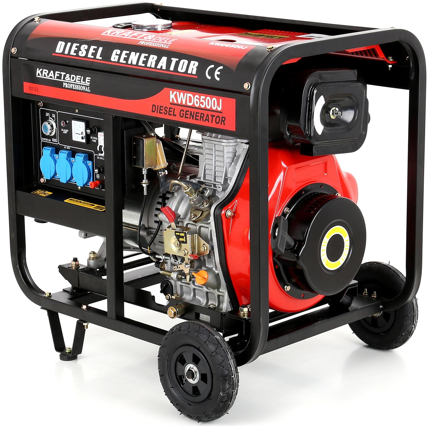 Dieselový generátor 6500 W, 12/230 V KD122