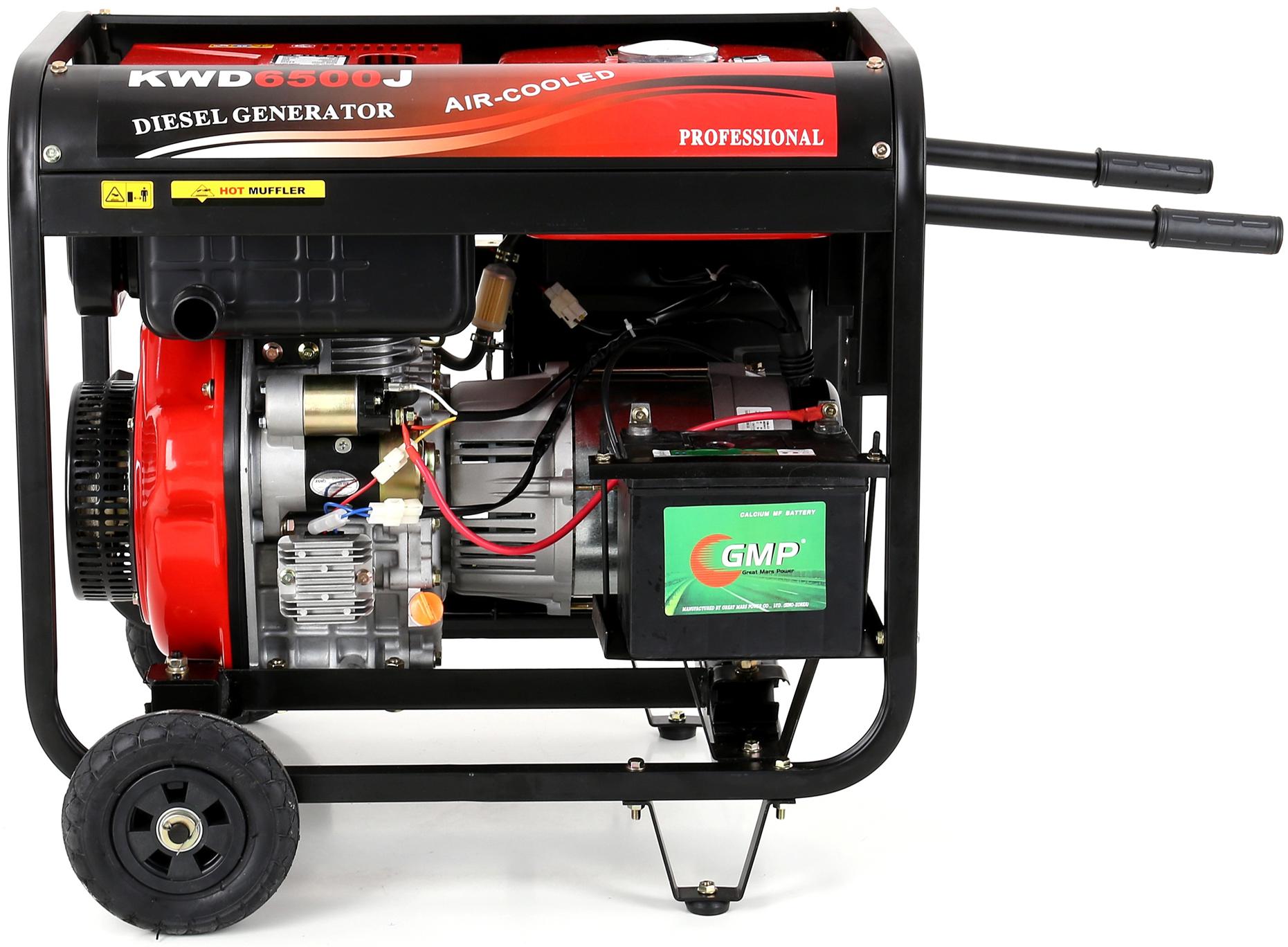 Dieselový generátor 6500 W, 12/230 V KD122