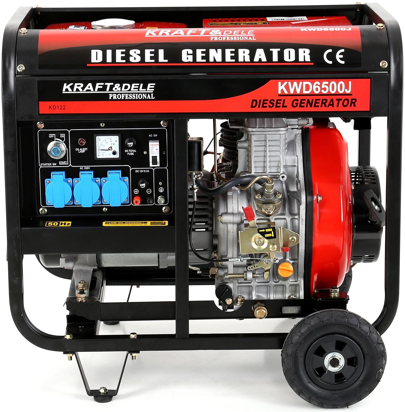 Dieselový generátor 6500 W, 12/230 V KD122