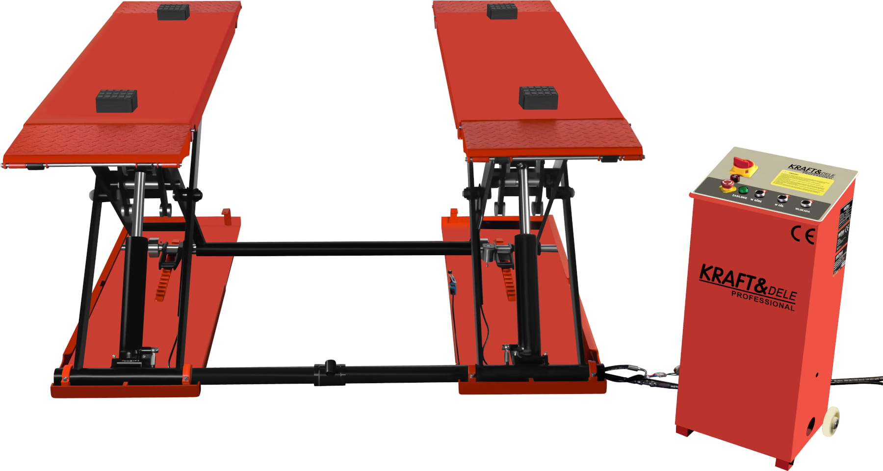 Nůžkový zvedák 3,5t mobilní, výška 1200mm, automatický 400 V KD5821_2K