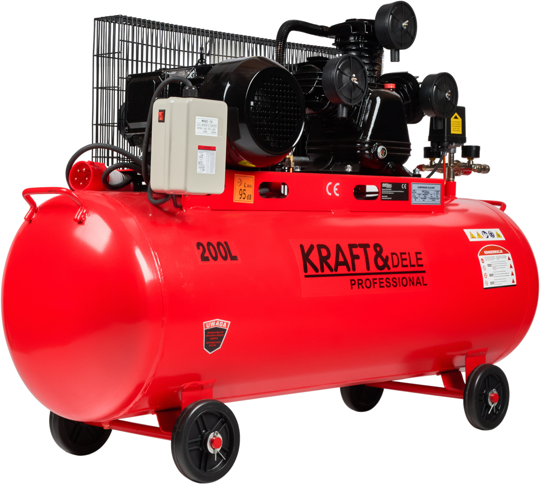 Olejový kompresor 200 l, 3 písty, 400 V KD408