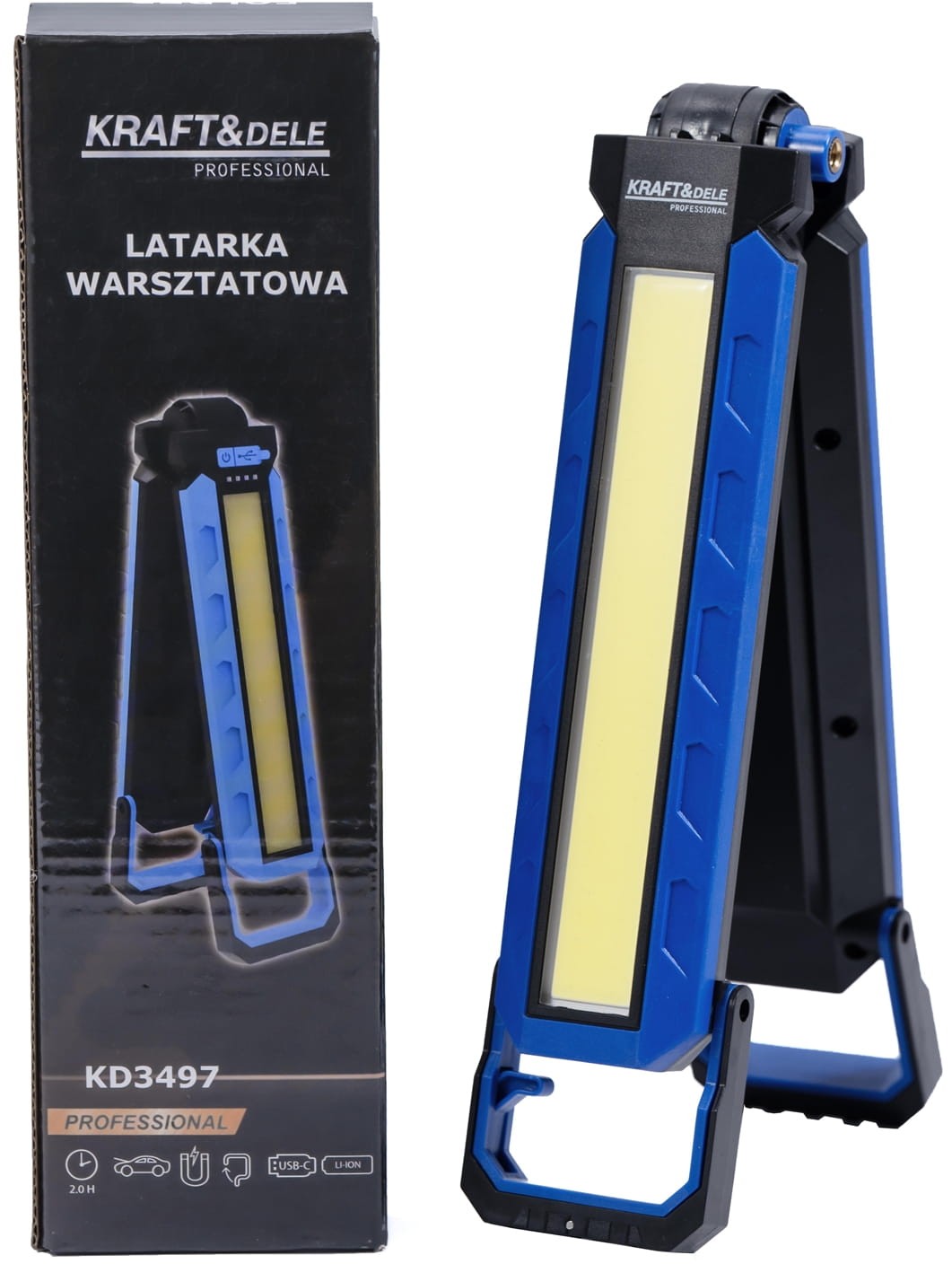 LED svítilna do dílny s USB-C, 1100 lm, 4000 mAh KD3497