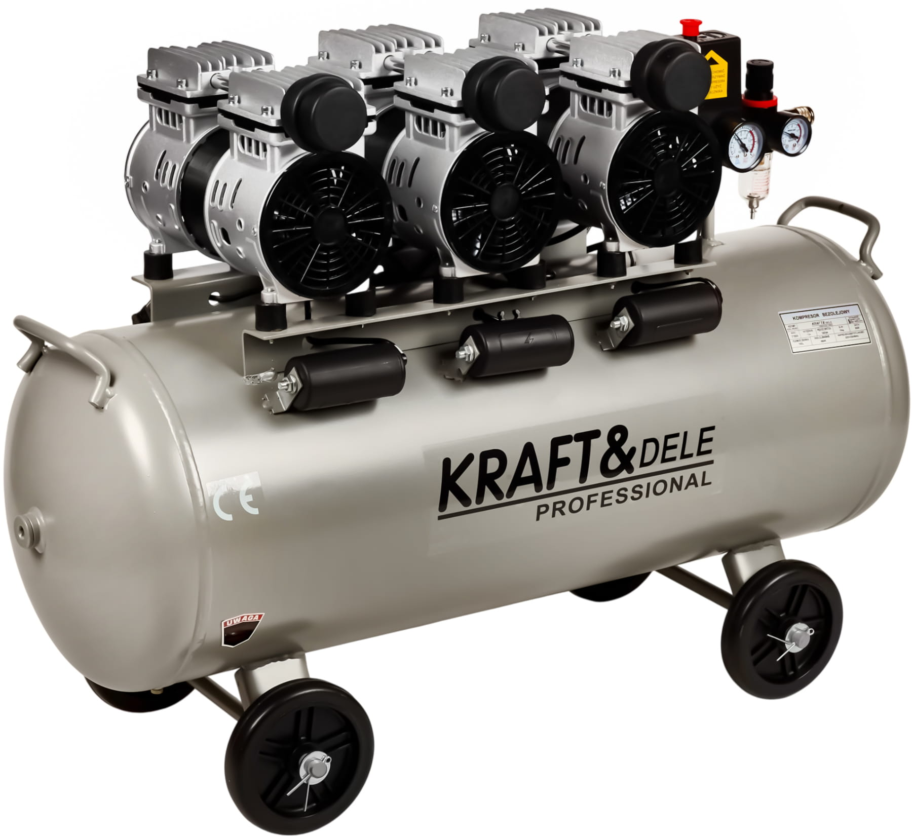 Bezolejový kompresor 100 l, 3 × 1500 W KD1397