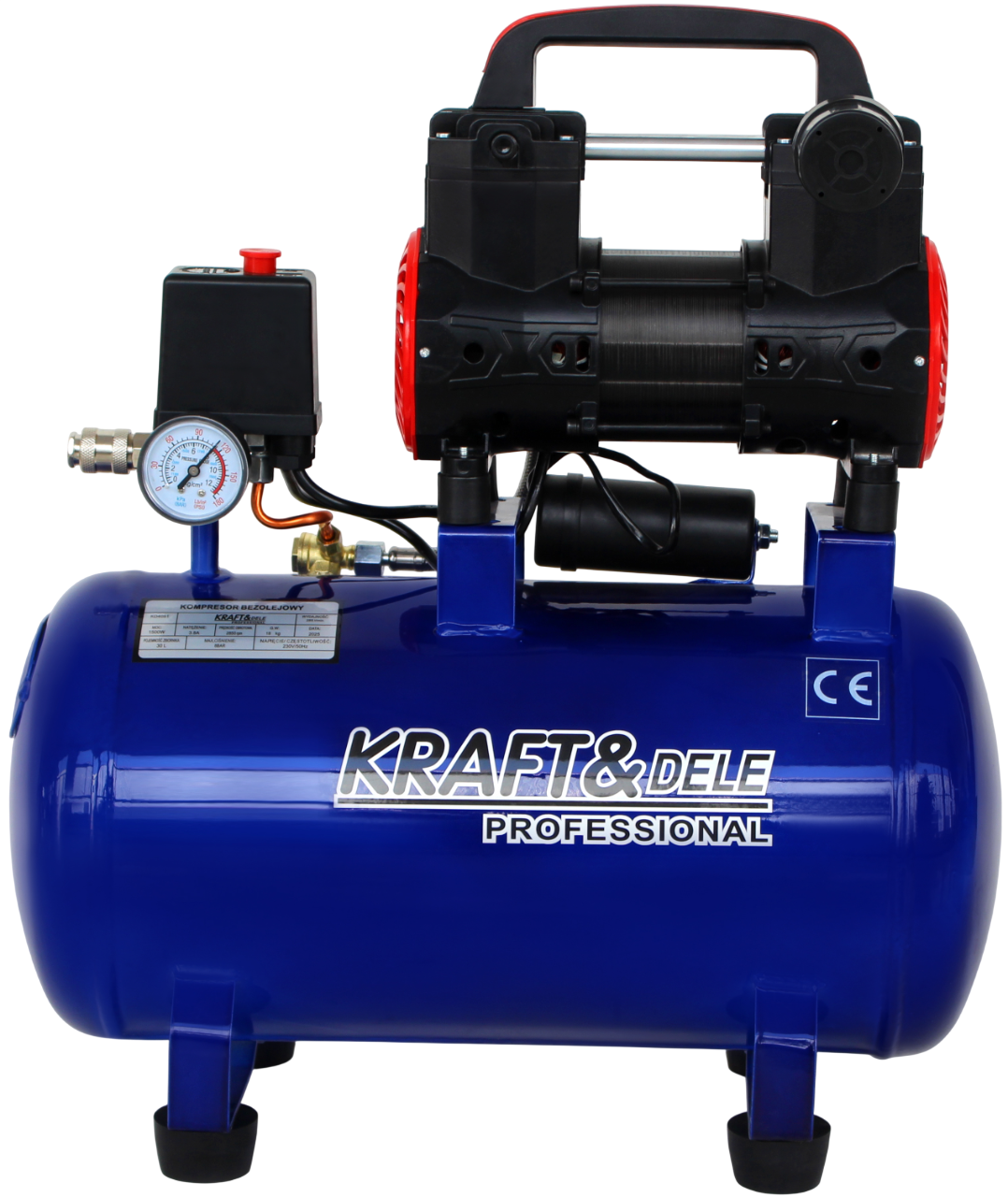 Bezolejový kompresor 30 l, 1500 W, 285 l/min KD4091