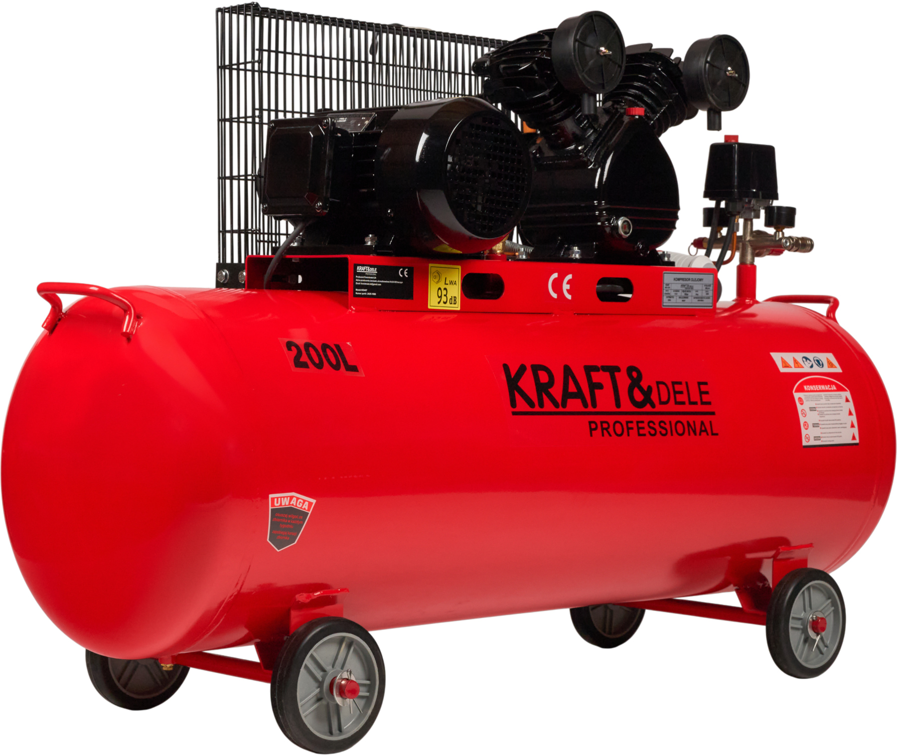 Olejový kompresor 200 l, 2 písty, 400 V KD407