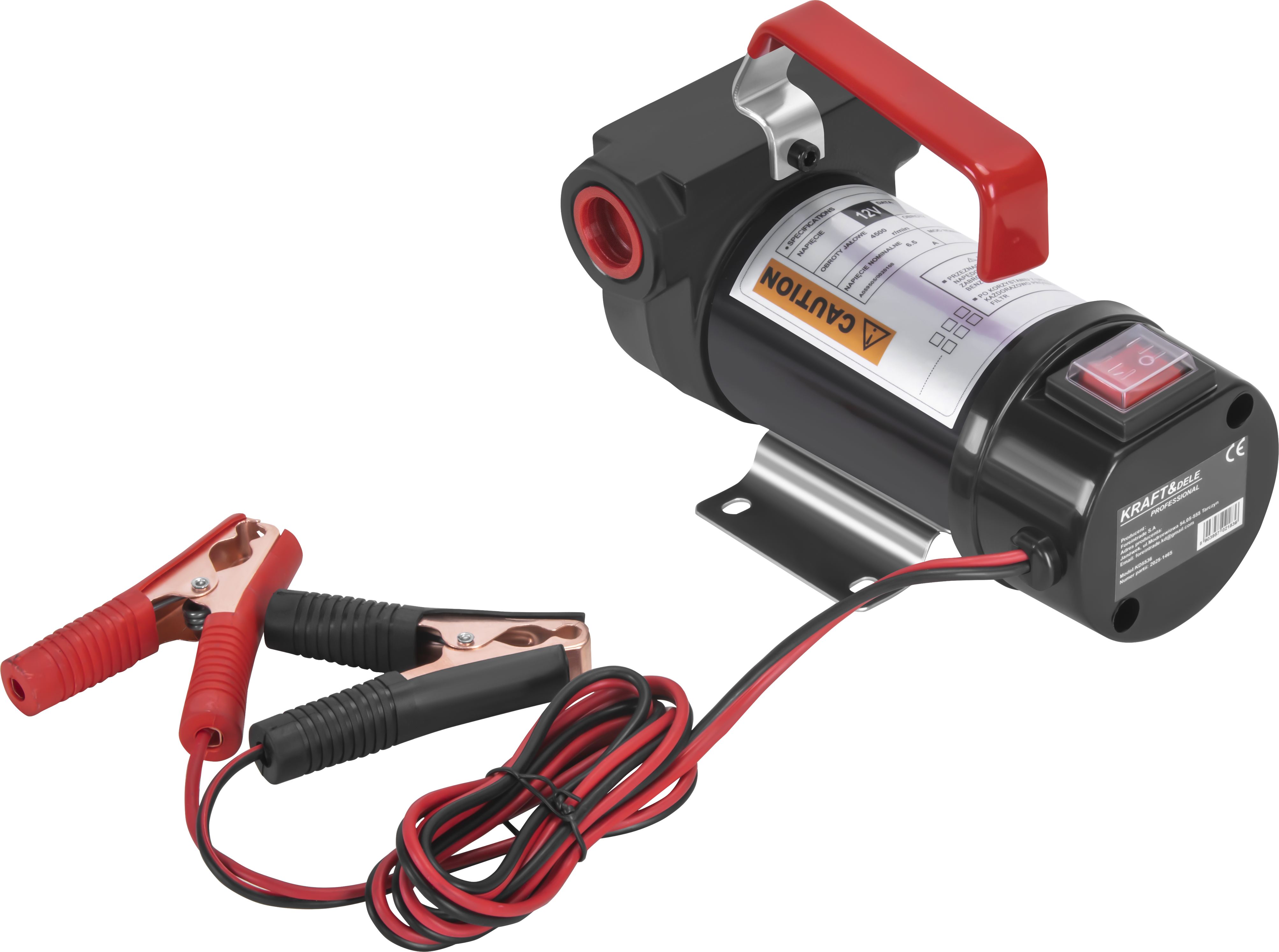Palivové čerpadlo 12 V, 200 W, 55 l/min + pistole KD5536