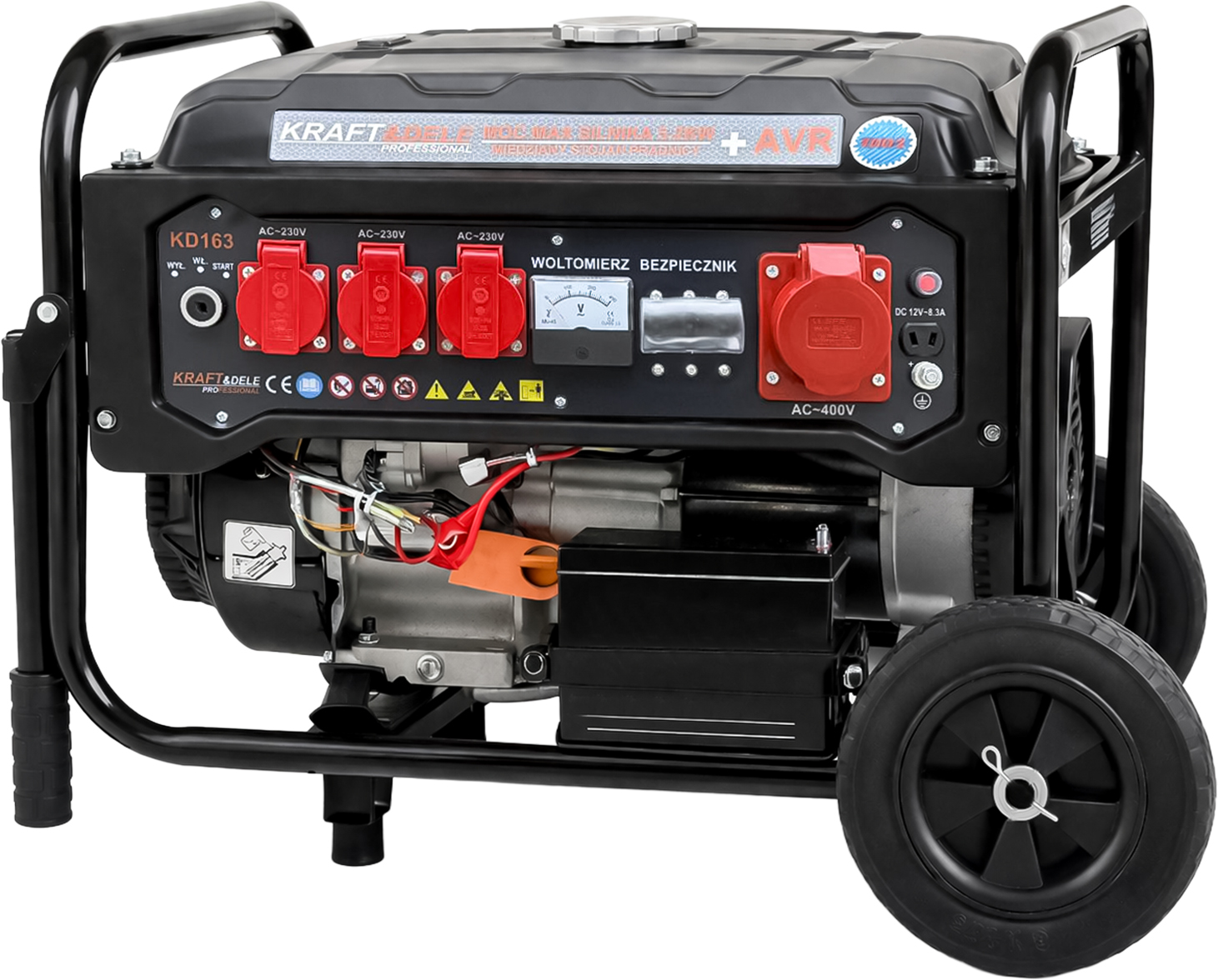 KRAFT&DELE Generátor 3500 W, 12/230 V/380 V KD163