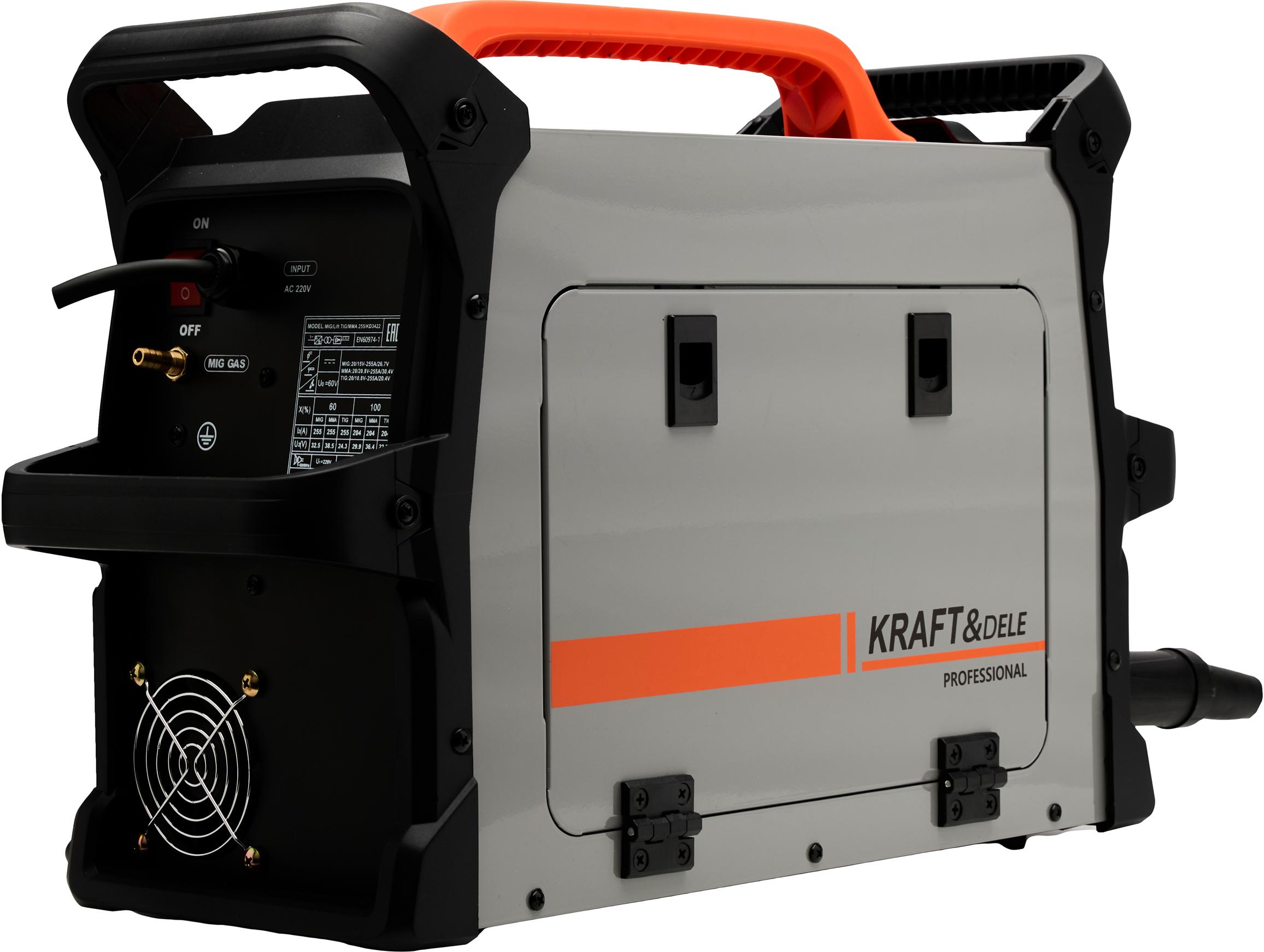 Invertorová svářečka 255 A MIG/FLUX/MMA/LIFT TIG/ALU KD3422