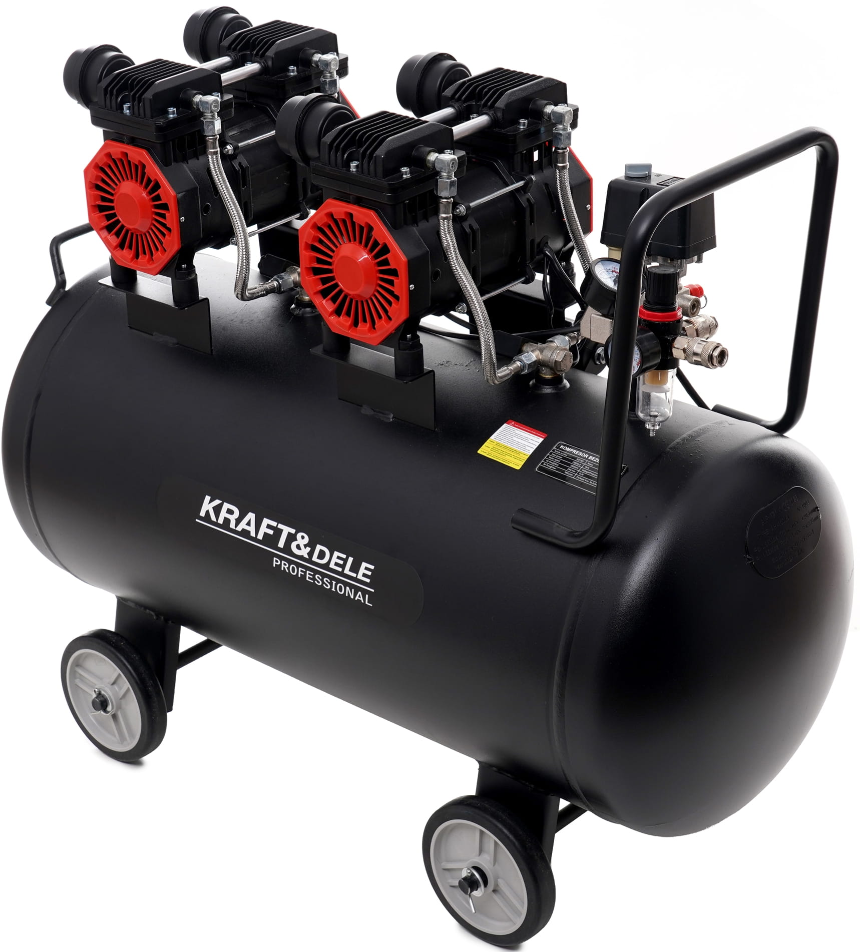 Bezolejový kompresor 100 l, 2 × 1500 W KD1387