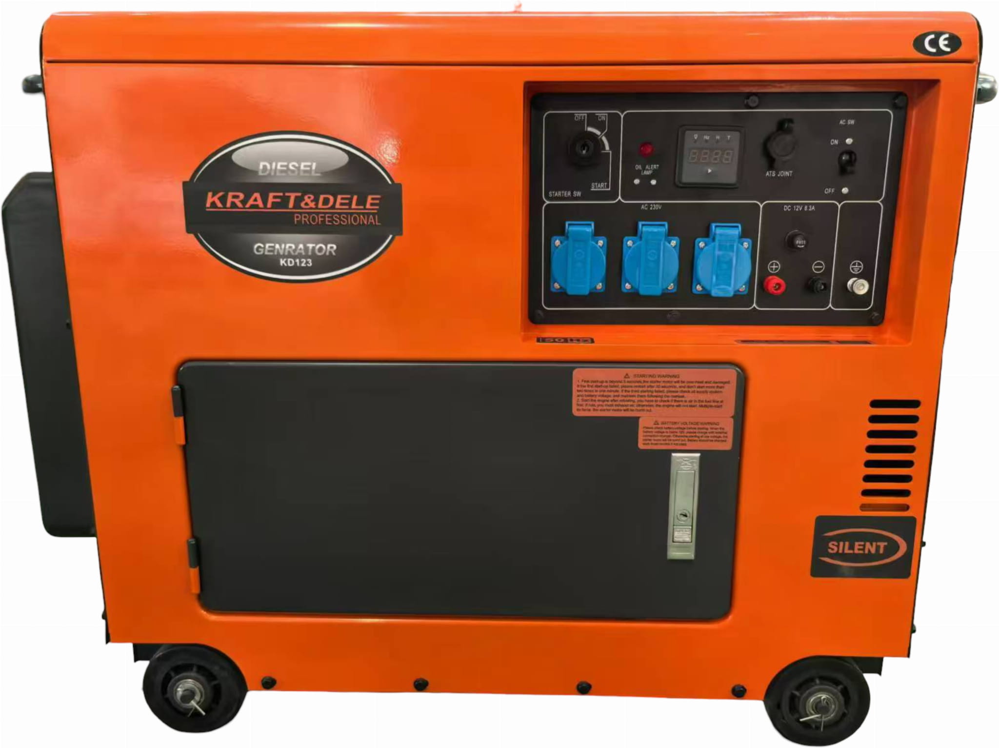 Dieselový generátor + ATS 7000 W, 12/230 V KD123_2K