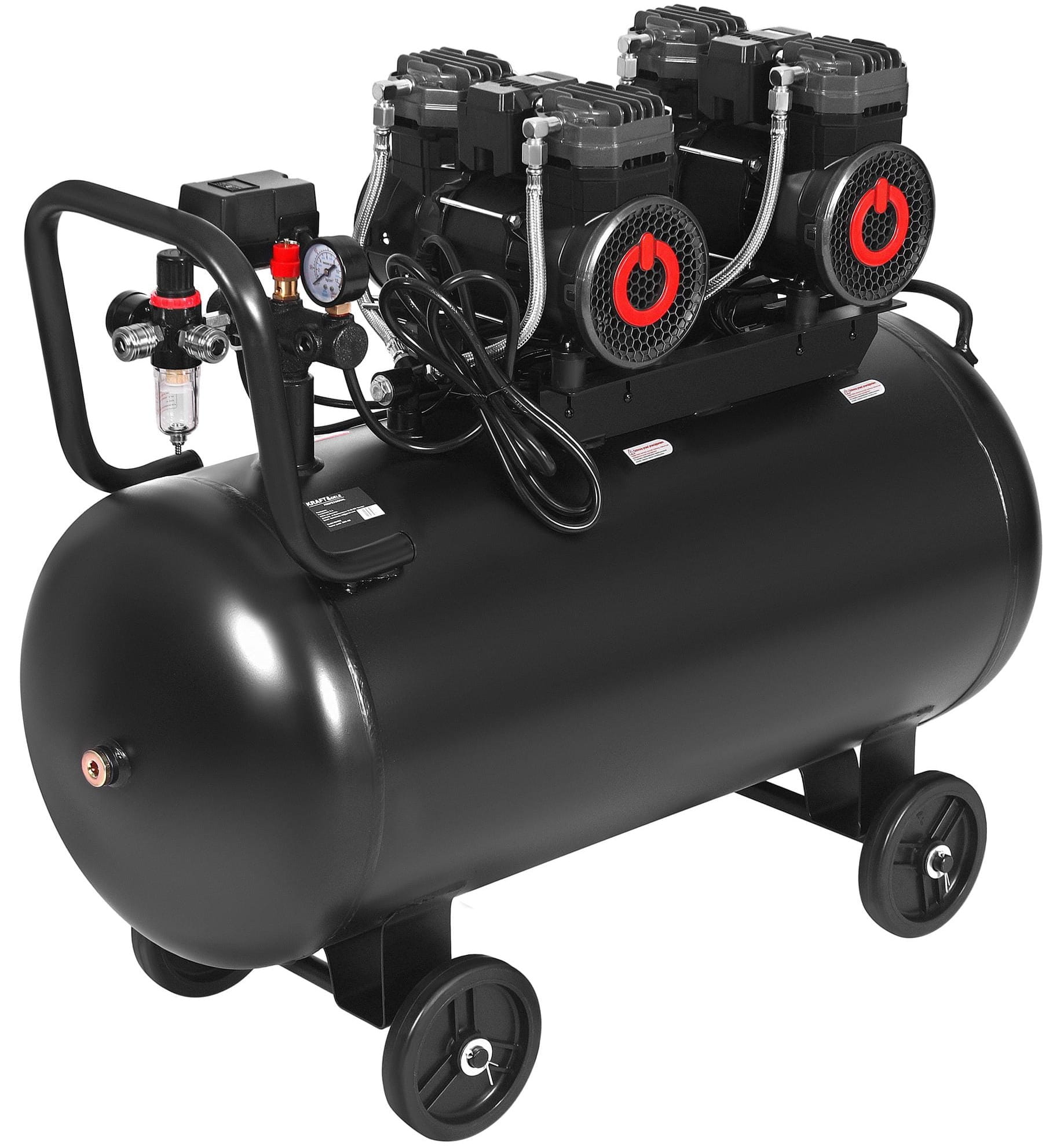Bezolejový kompresor 100 l, 2 × 2200 W KD4083