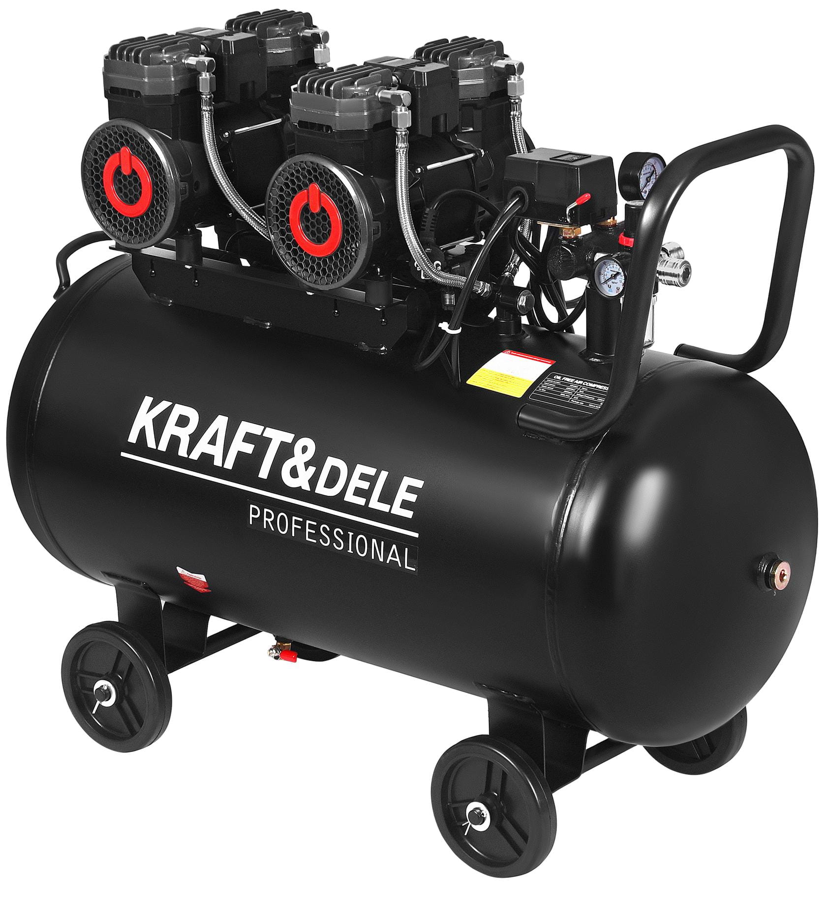 Bezolejový kompresor 100 l, 2 × 2200 W KD4083