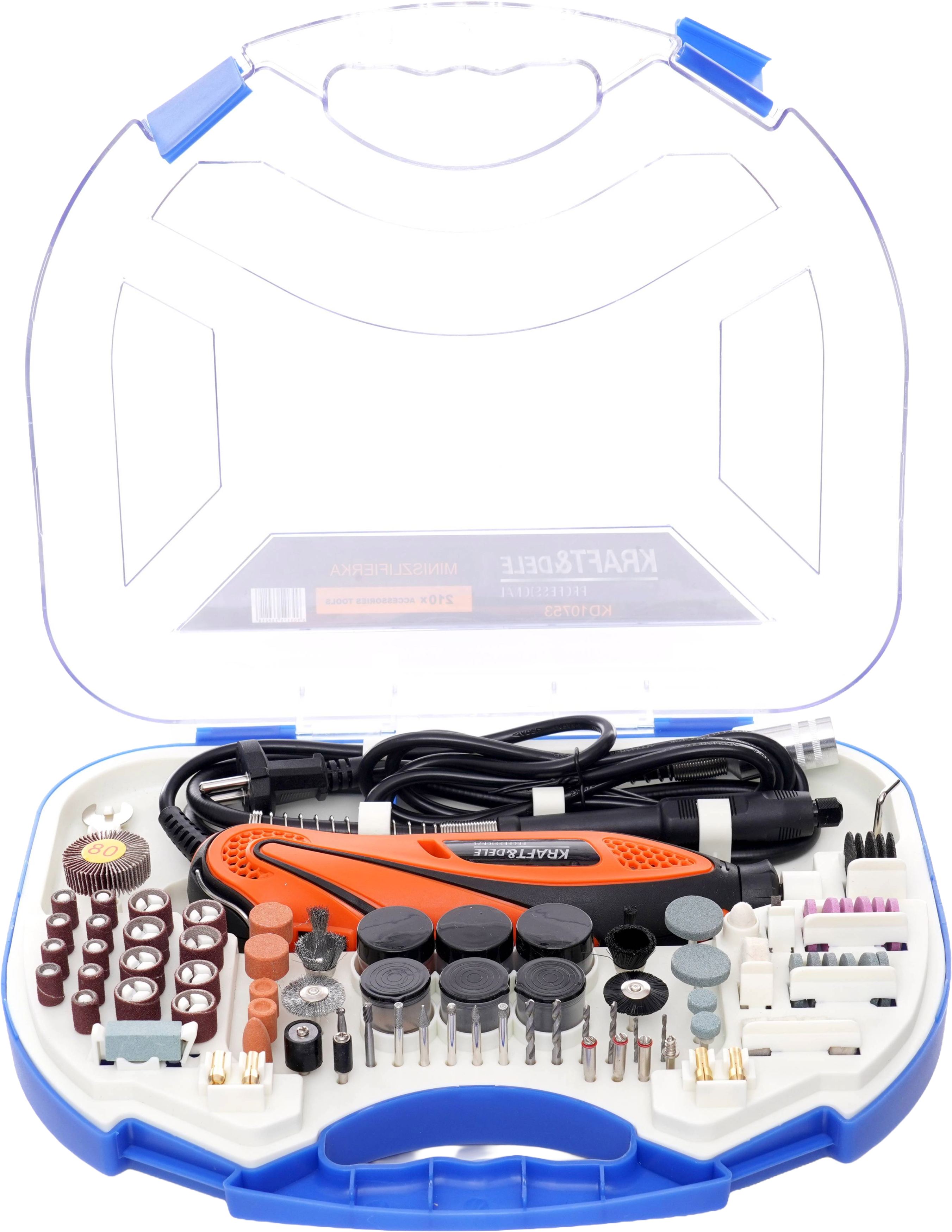 Mini bruska 270 W + příslušenství (210 ks) KD10753