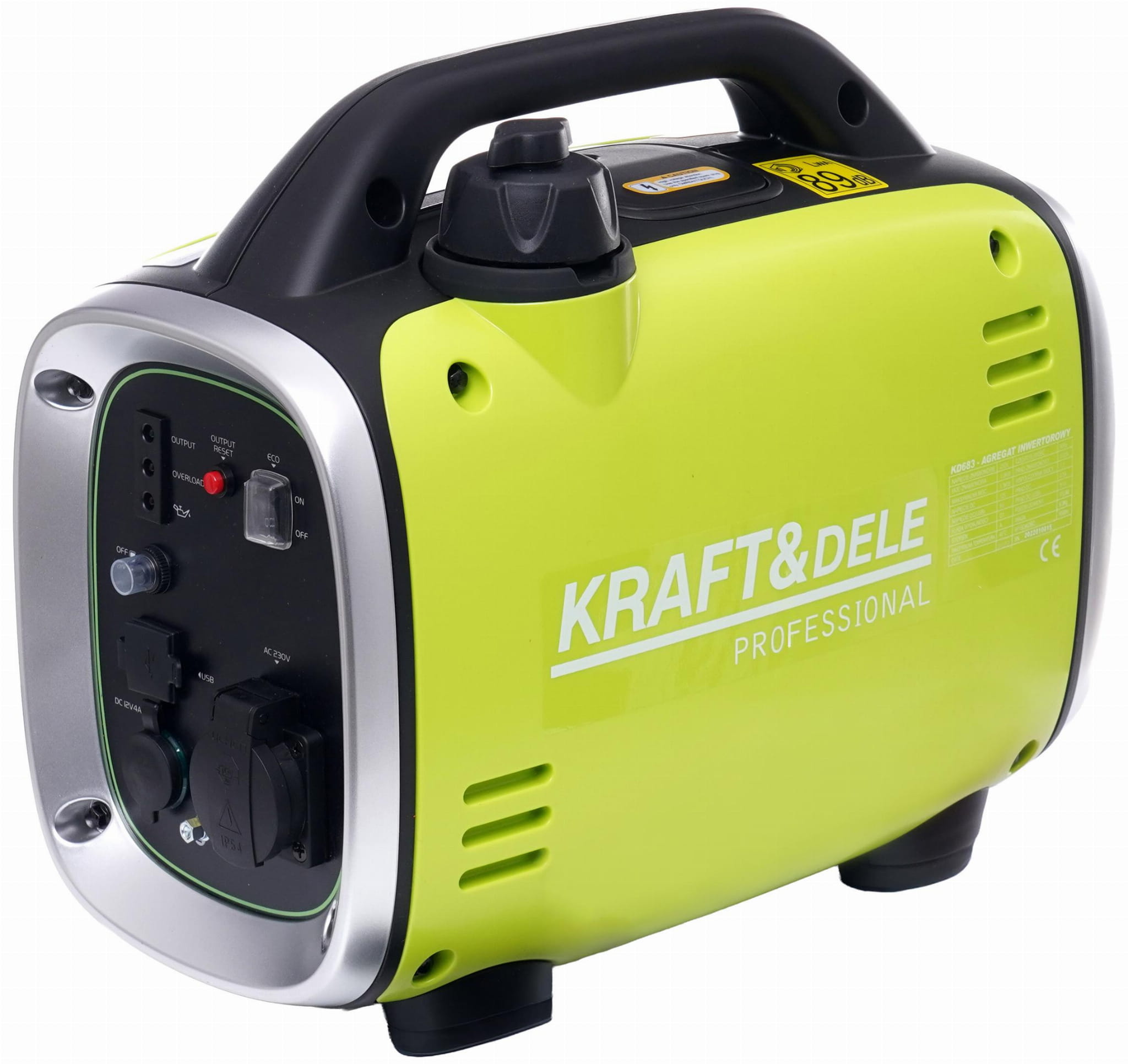 KRAFT&DELE Invertorový generátor 1,2 kW / 1,3 kW KD683