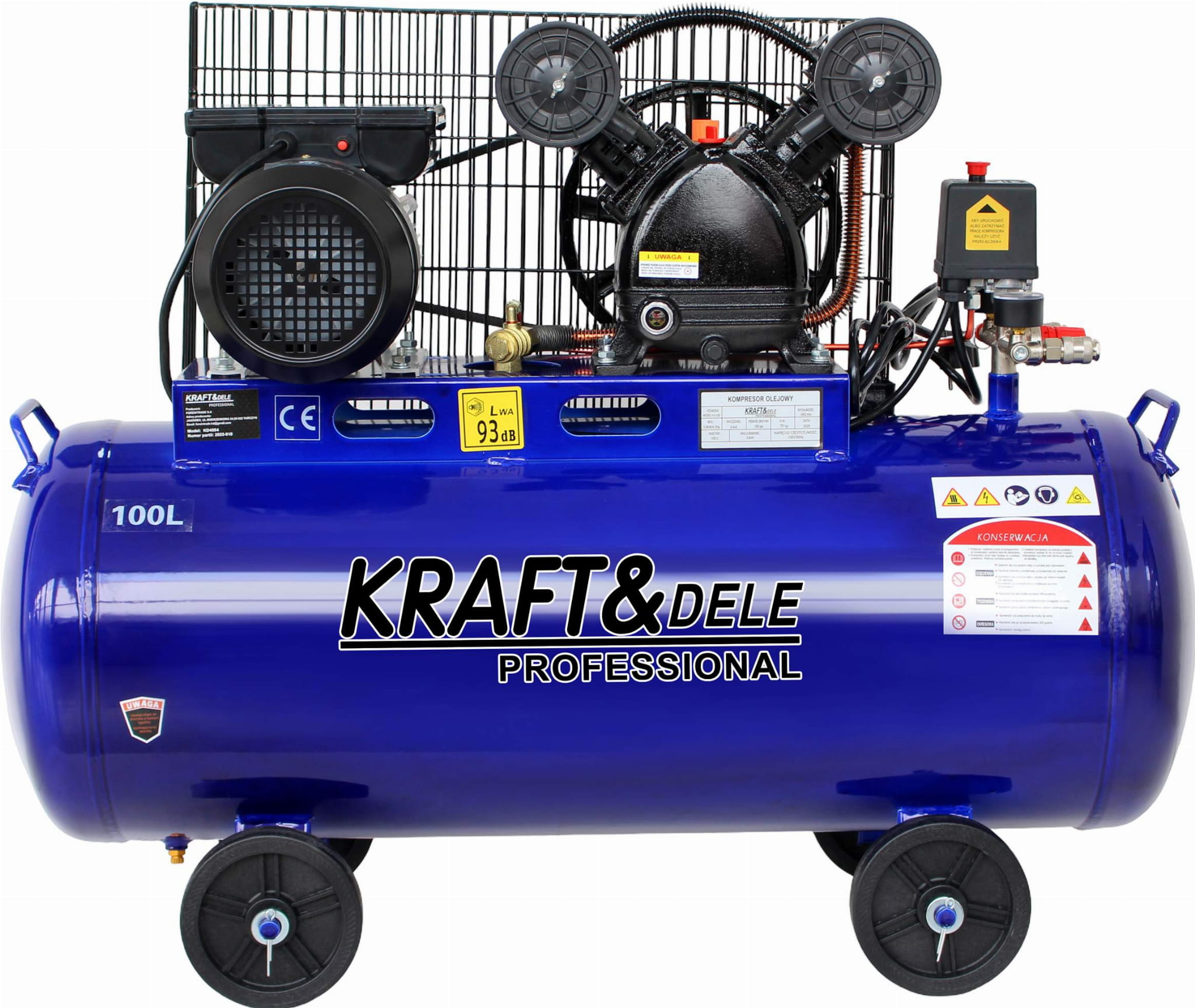 Olejový kompresor 100 l, 2 písty, 230 V KD4054