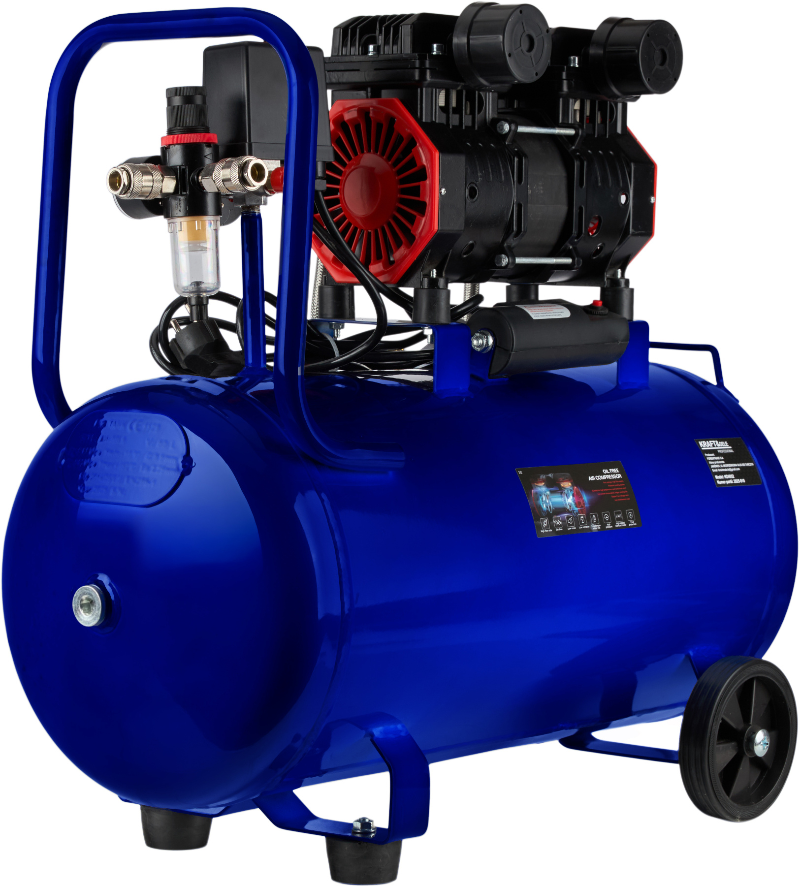 Bezolejový kompresor 50 l, 1500 W, 290 l/min KD4052