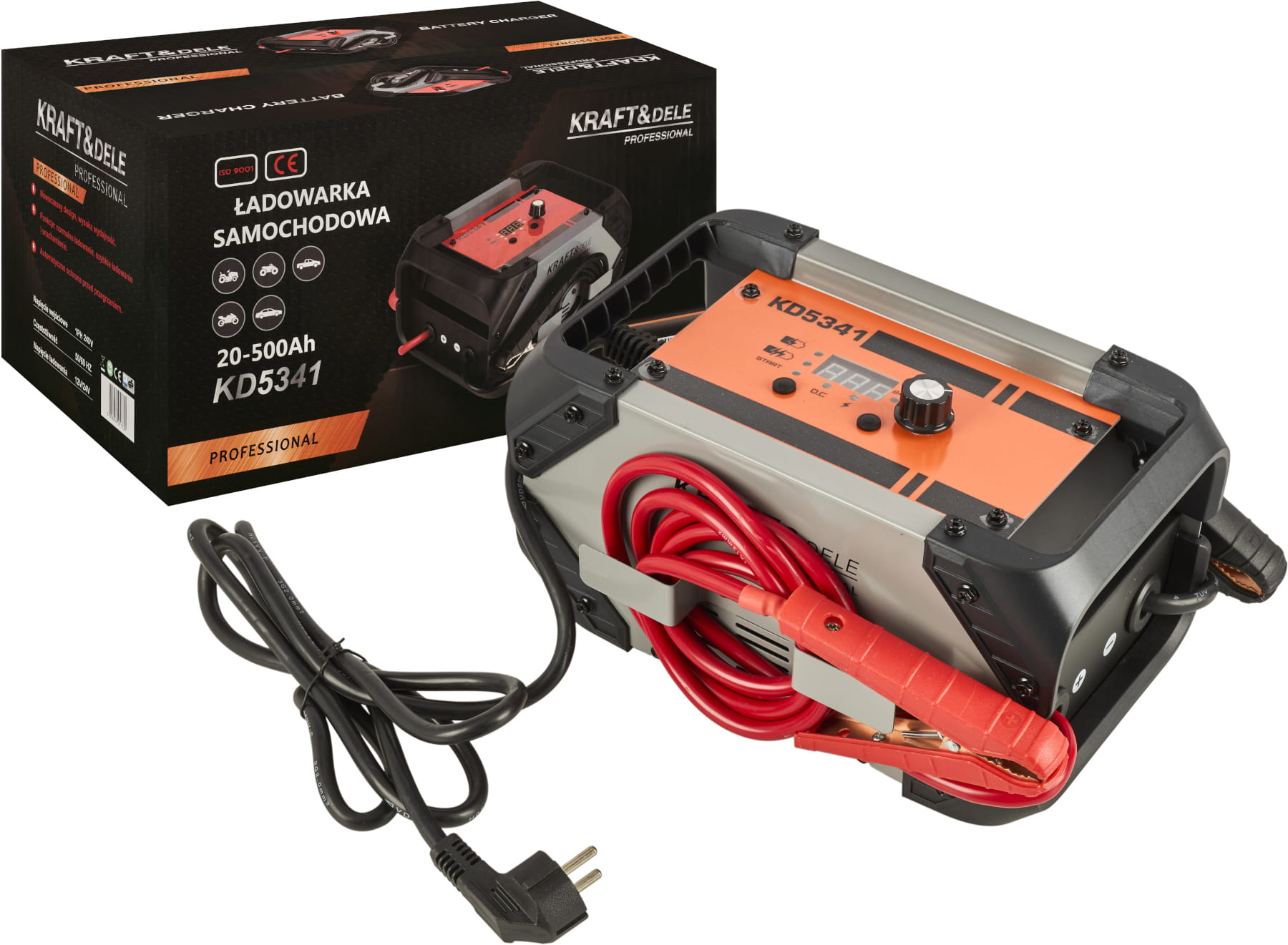 Nabíječka s funkcí startování 20–500 Ah, 12/24 V, 60 A KD5341