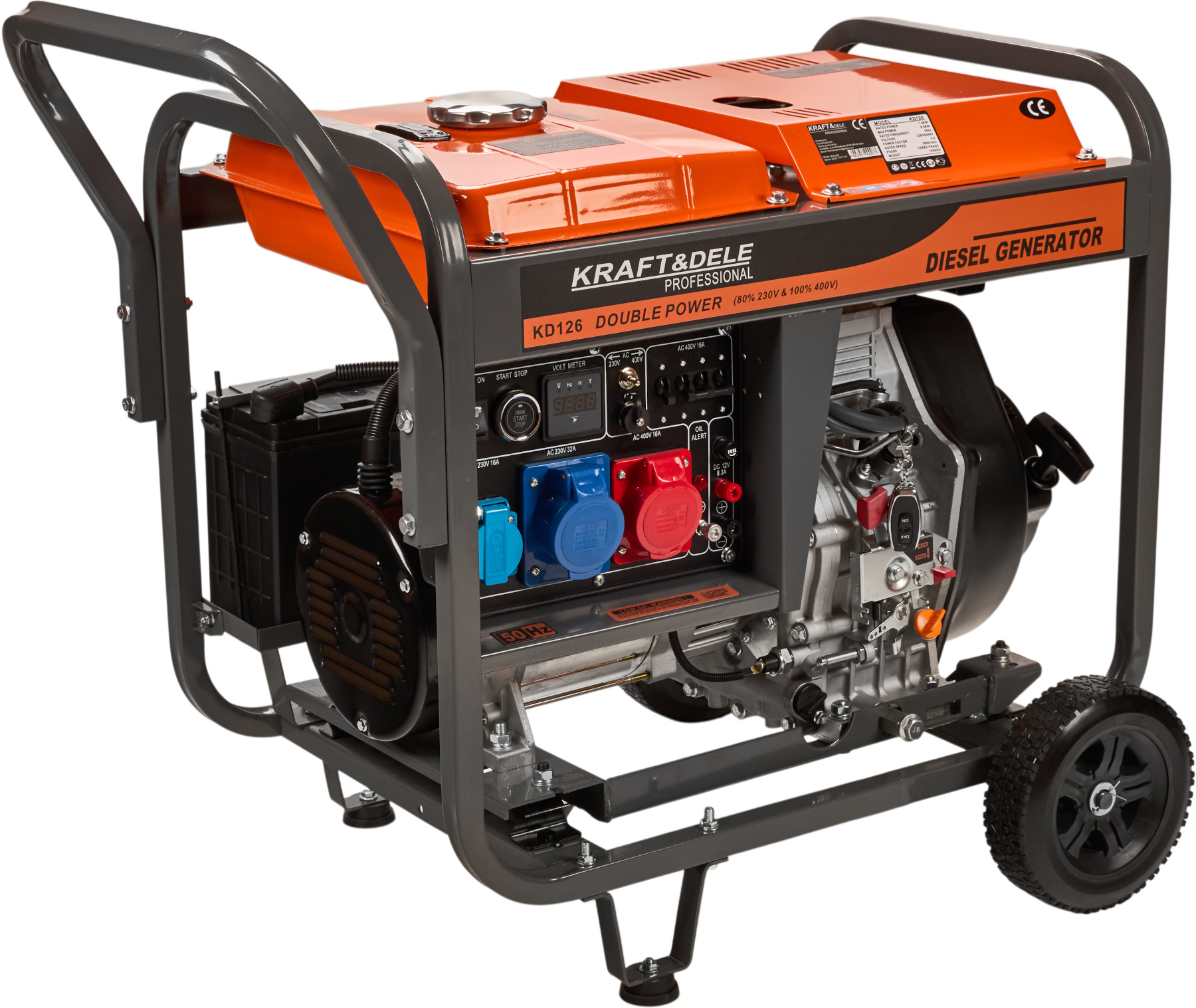 Dieselový generátor 8 kW, 80 %, 230/380 V KD126