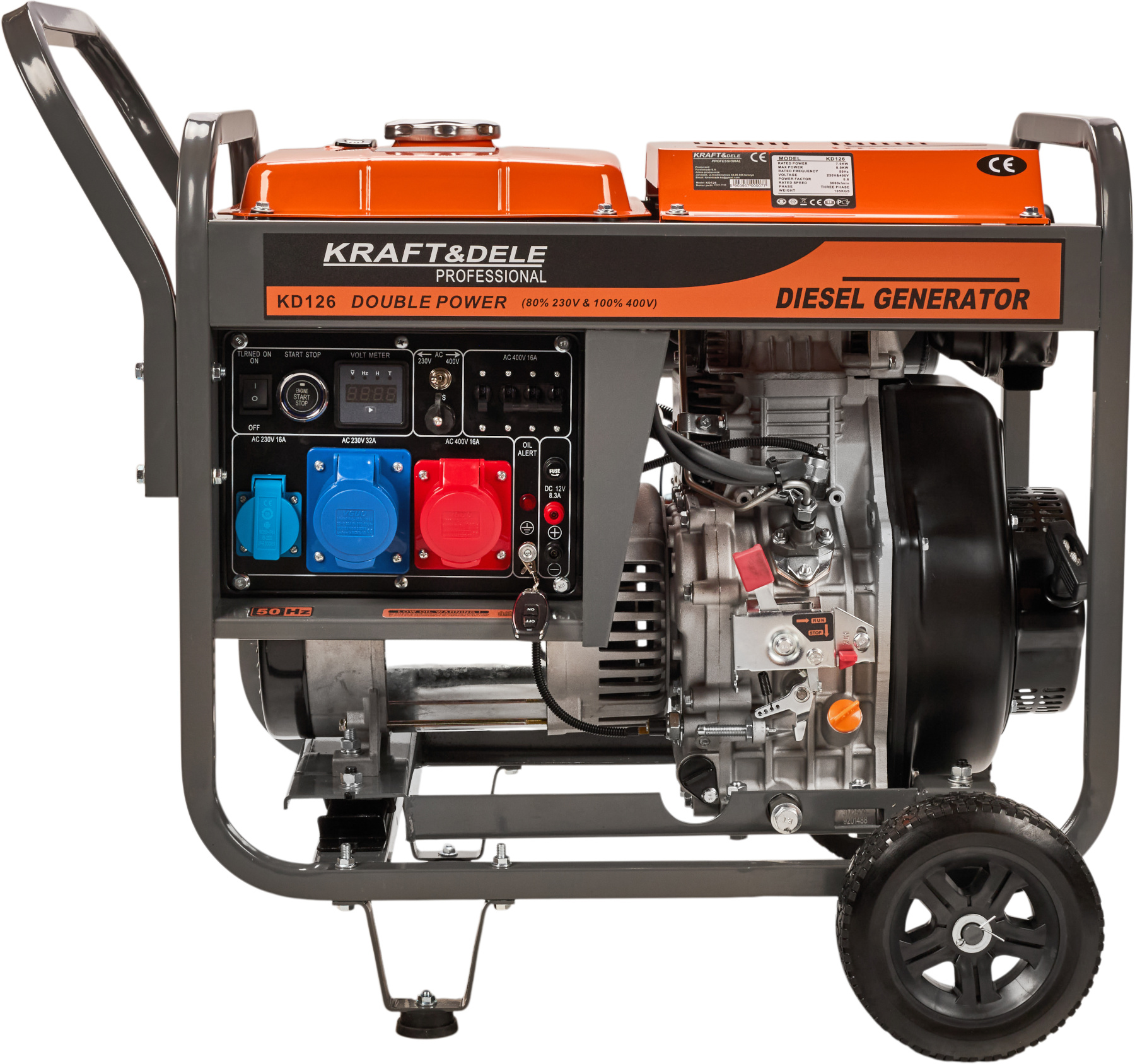 Dieselový generátor 8 kW, 80 %, 230/380 V KD126