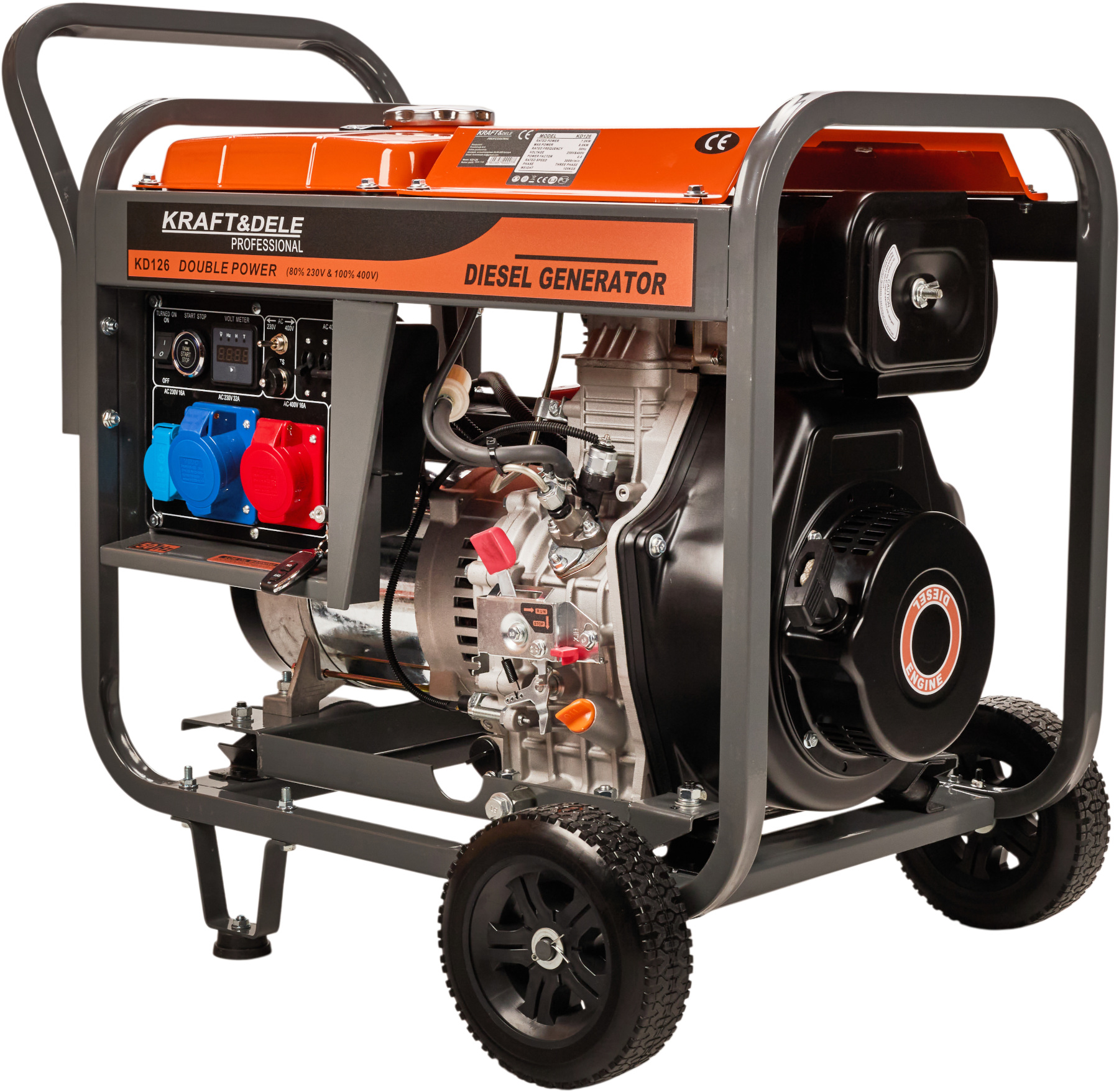 Dieselový generátor 8 kW, 80 %, 230/380 V KD126