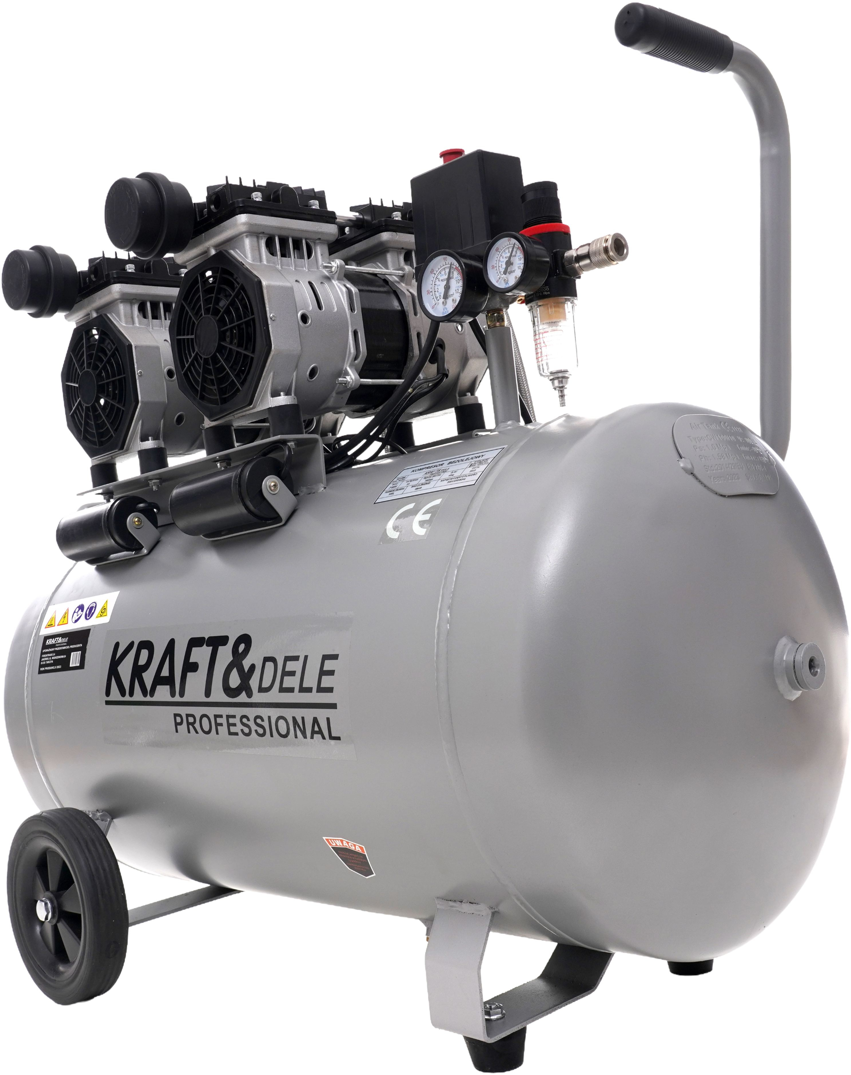 Bezolejový kompresor 100 l, 2 × 1500 W KD1398