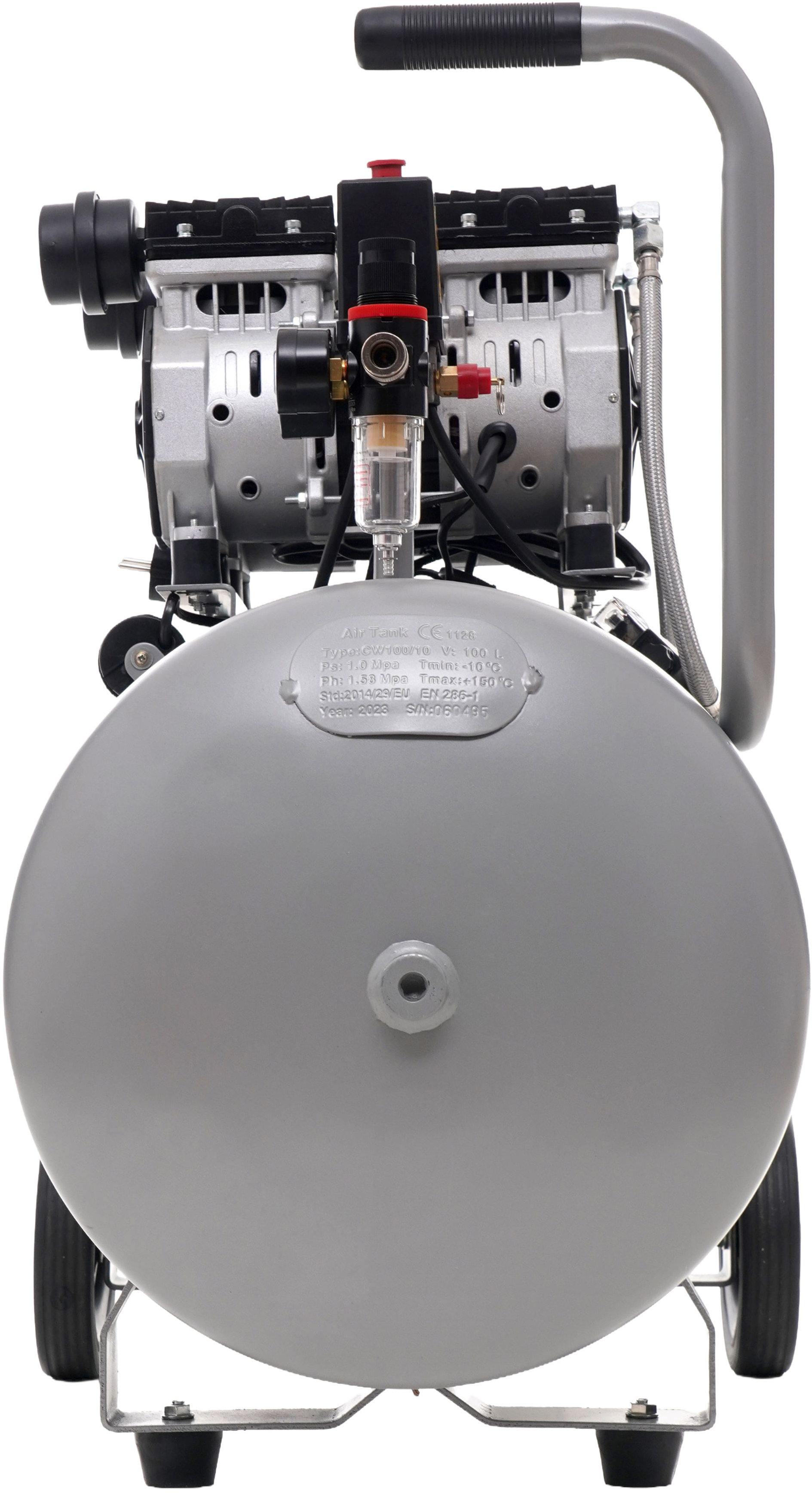 Bezolejový kompresor 100 l, 2 × 1500 W KD1398