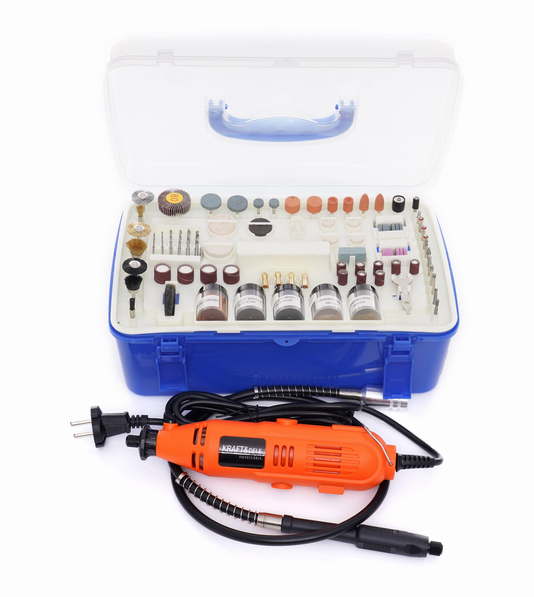 Mini bruska 270 W + příslušenství (218 ks) KD10754