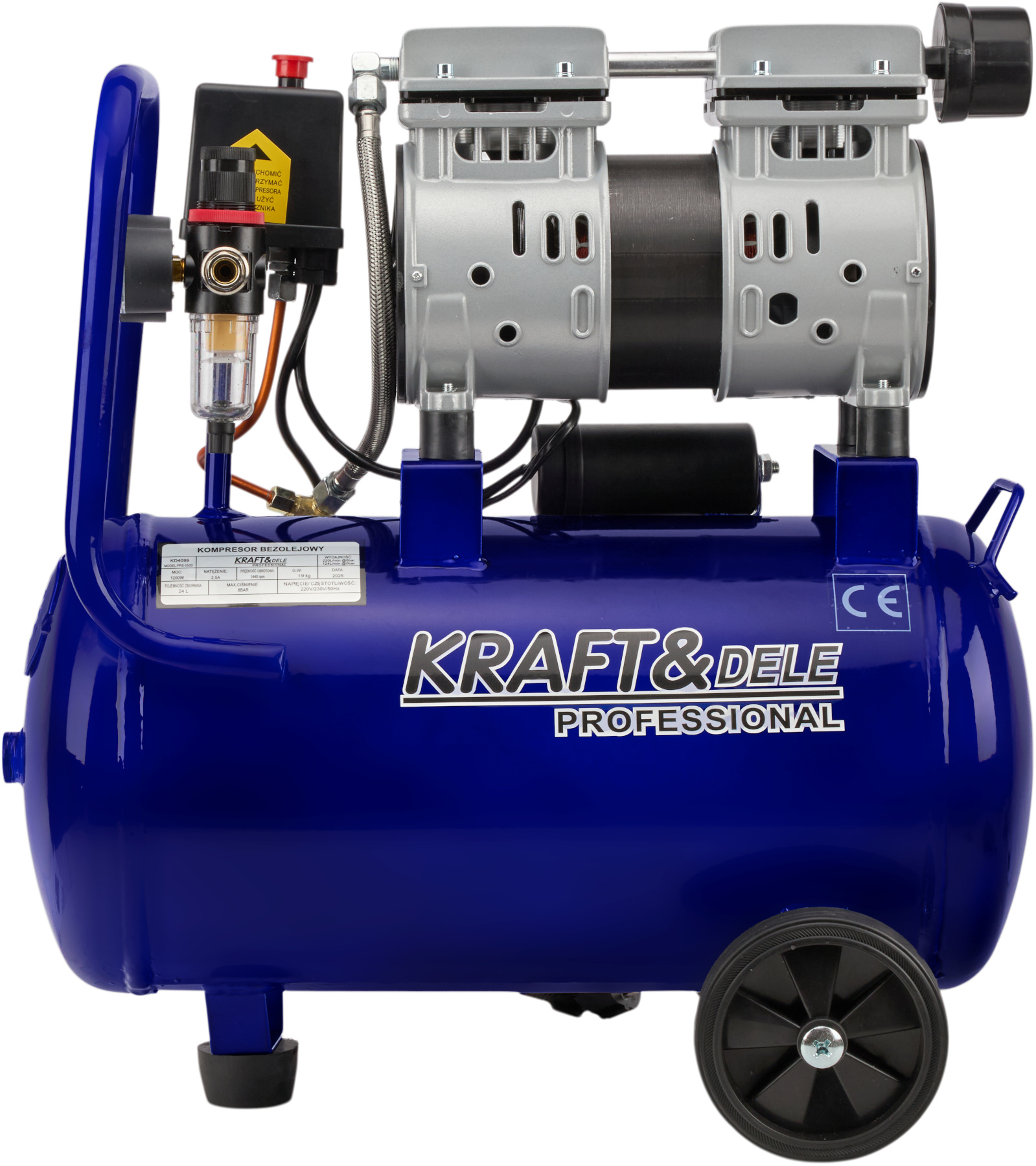 Bezolejový kompresor 24 l, 1200 W, 220 l/min KD4099