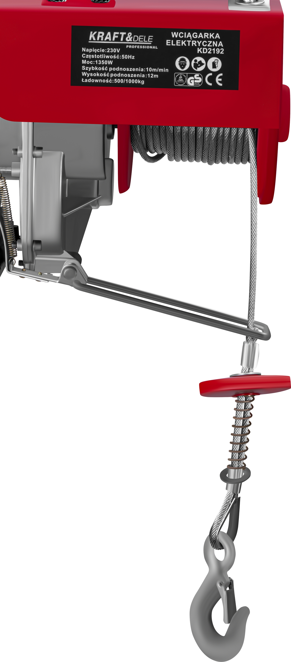 Elektrický naviják 230 V, 1350 W, 500/1000 kg KD2192