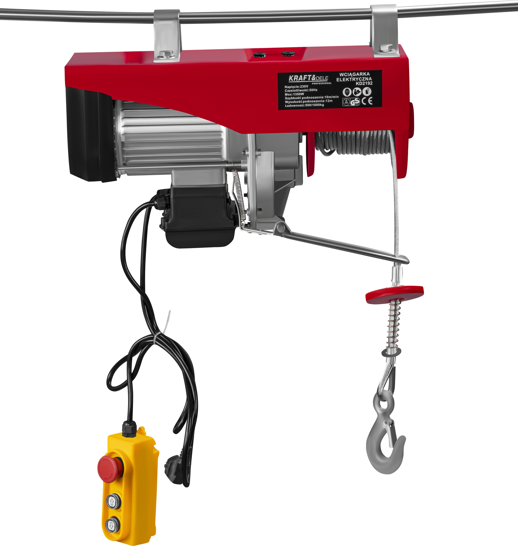 Elektrický naviják 230 V, 1350 W, 500/1000 kg KD2192