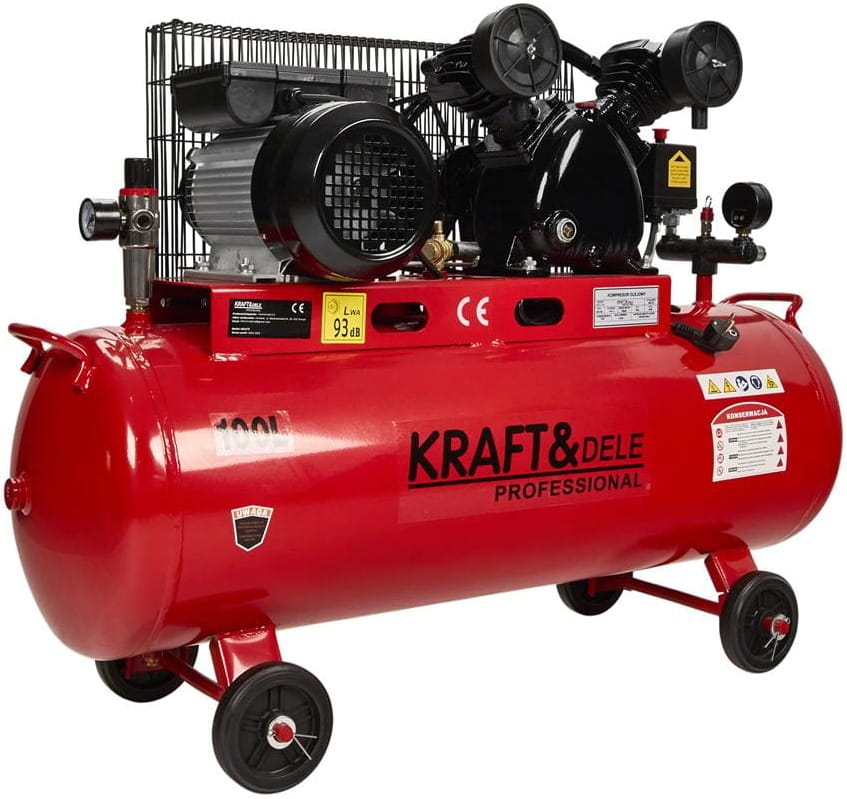 KRAFT&DELE Olejový kompresor 100 l, 3,8 HP + odlučovač KD1472