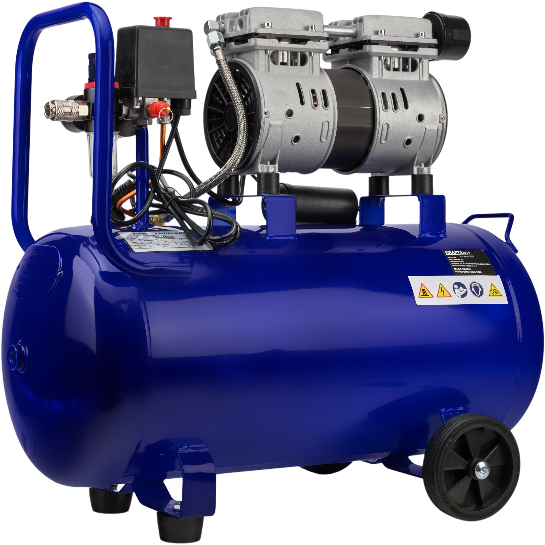 Bezolejový kompresor 50 l, 1500 W, 290 l/min KD4048